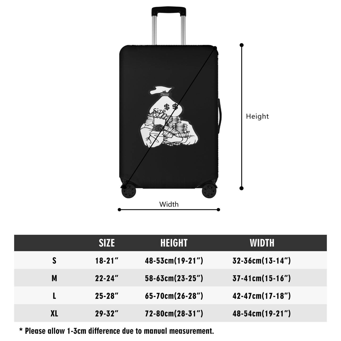 Money Man Polyester Luggage