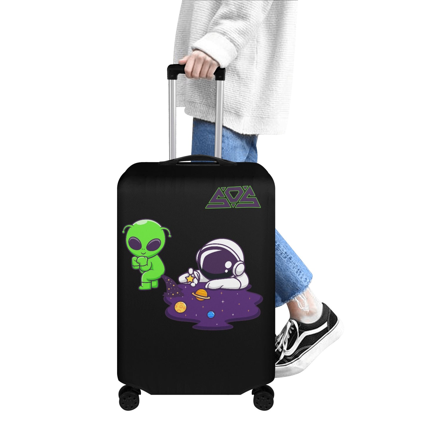 Space Aliens Polyester Luggage