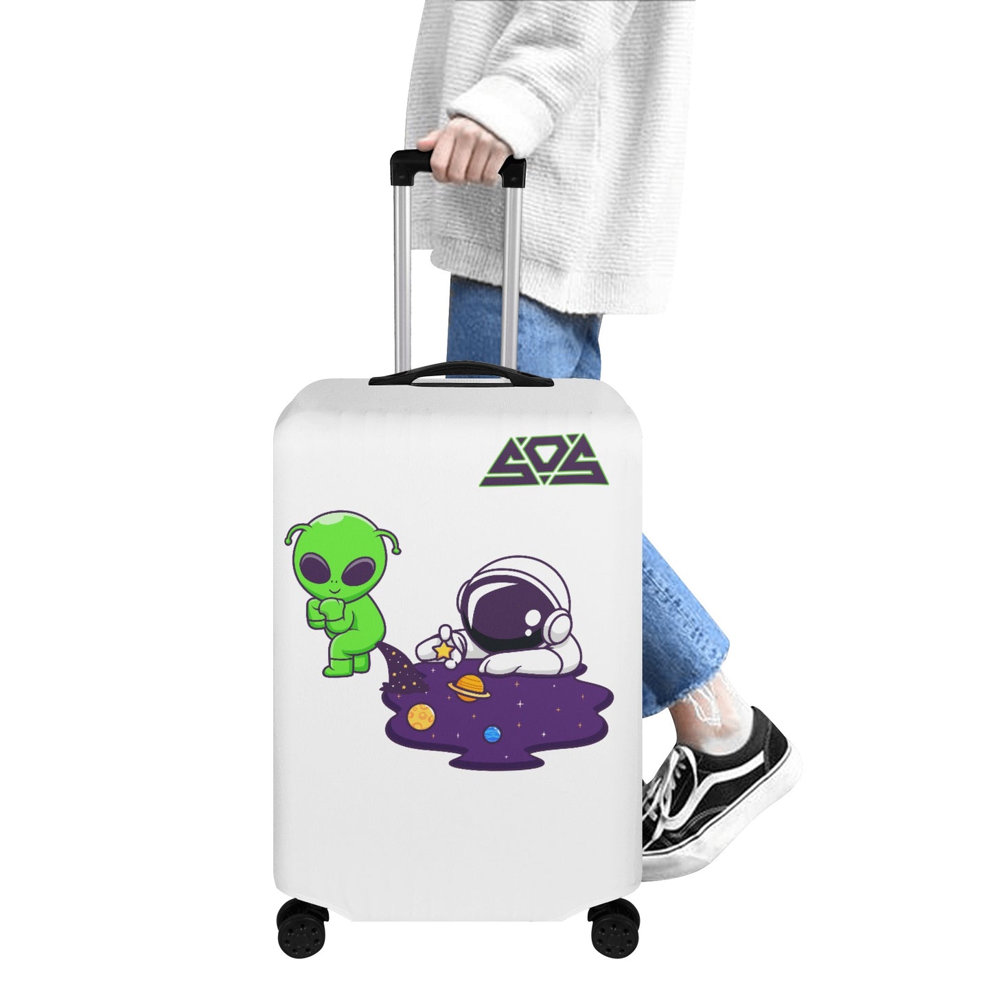 Space Aliens Polyester Luggage