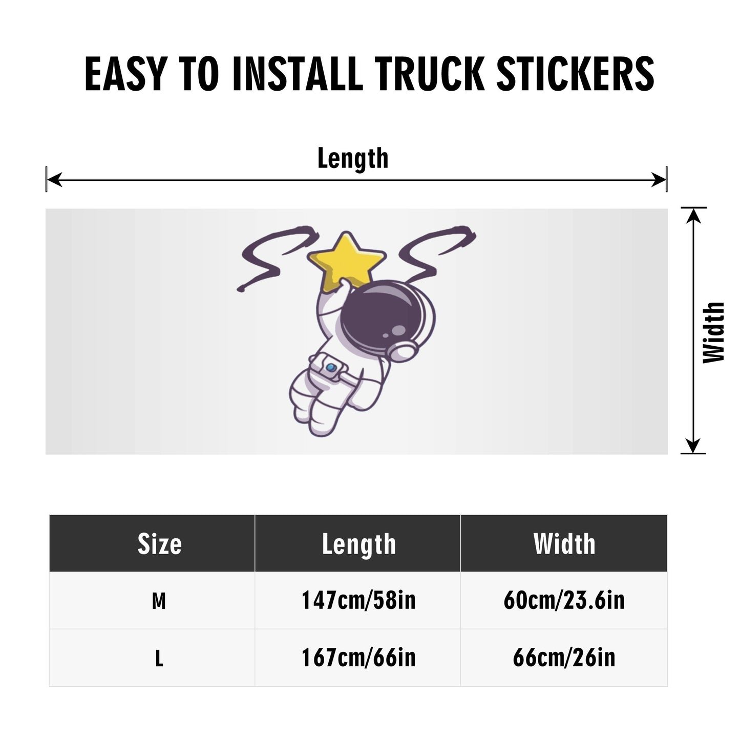 Space Man 23 Truck Decals Sticker