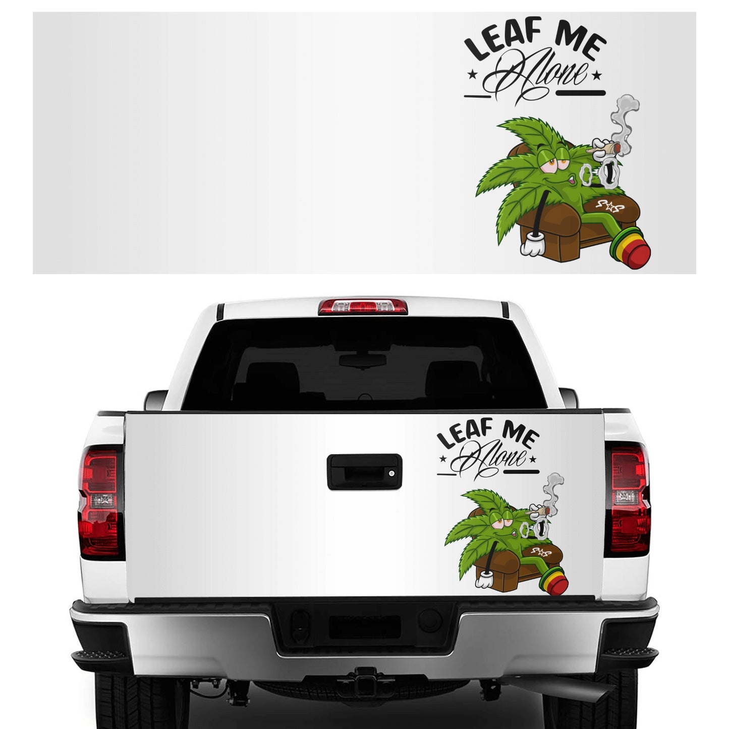 Leaf Me Alone 4/20 Edition Truck Decals Sticker