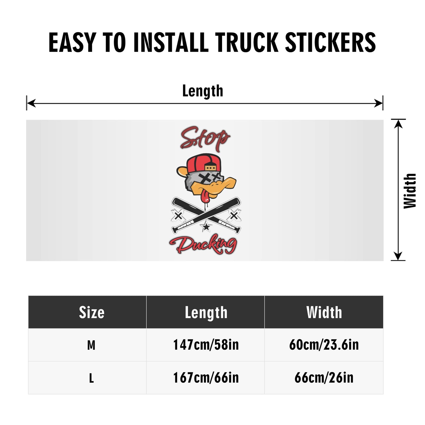 Stop Ducking 3.0 Truck Decals Sticker