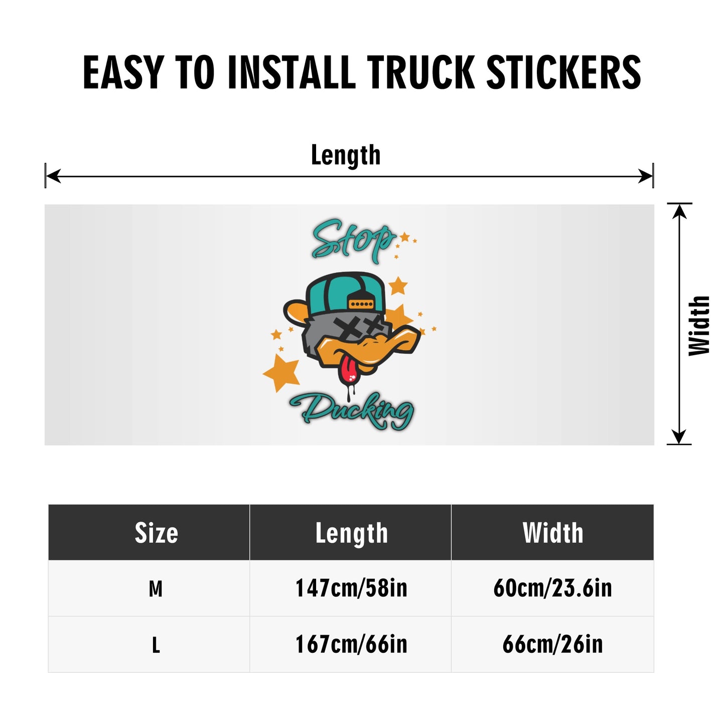 Stop Ducking 3.0 Truck Decals Sticker