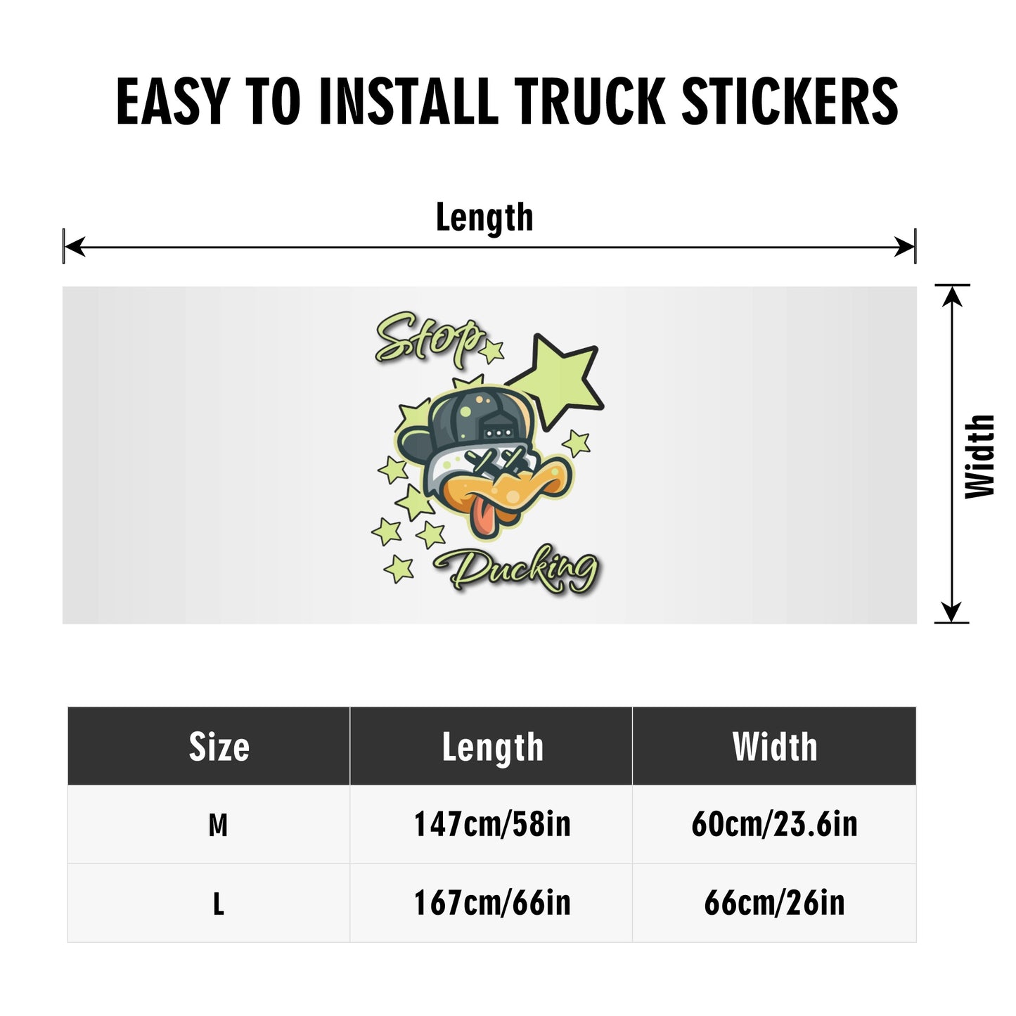 Stop Ducking 3.0 Truck Decals Sticker