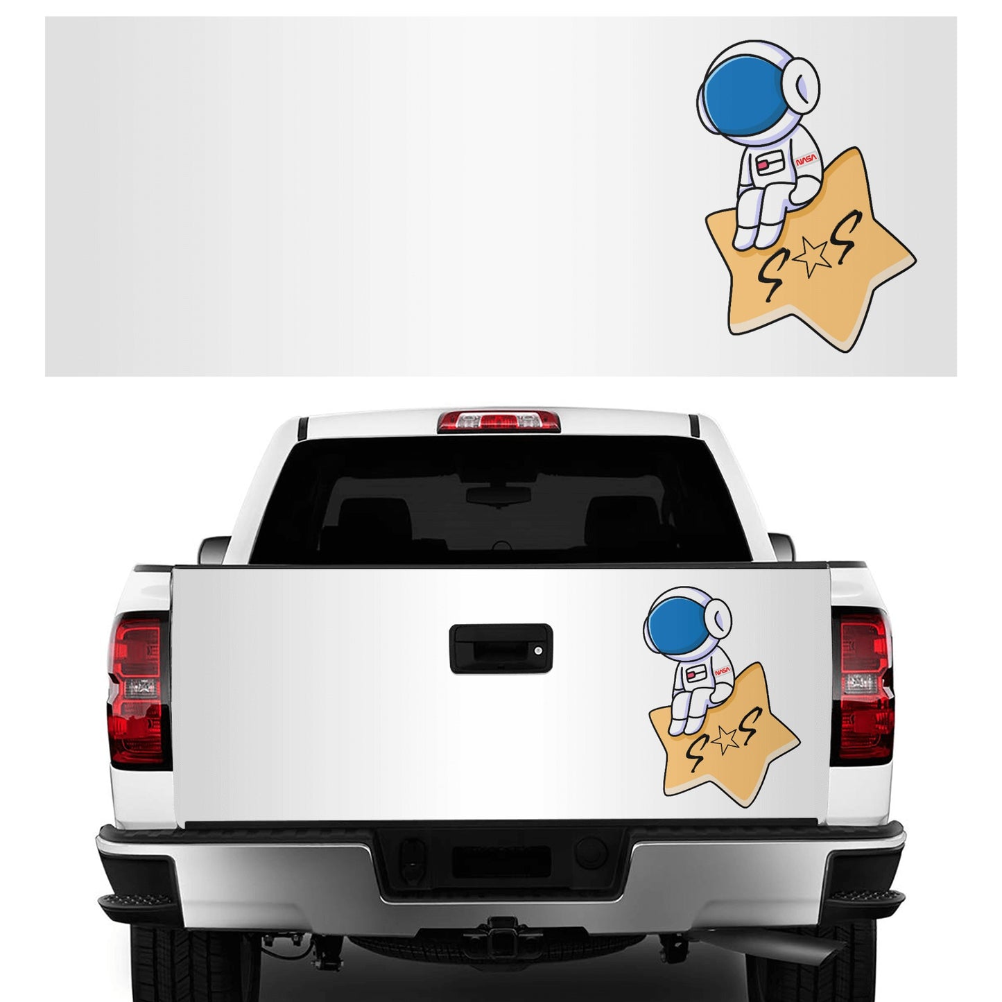 S.O.S Astronaut Truck Decals Sticker