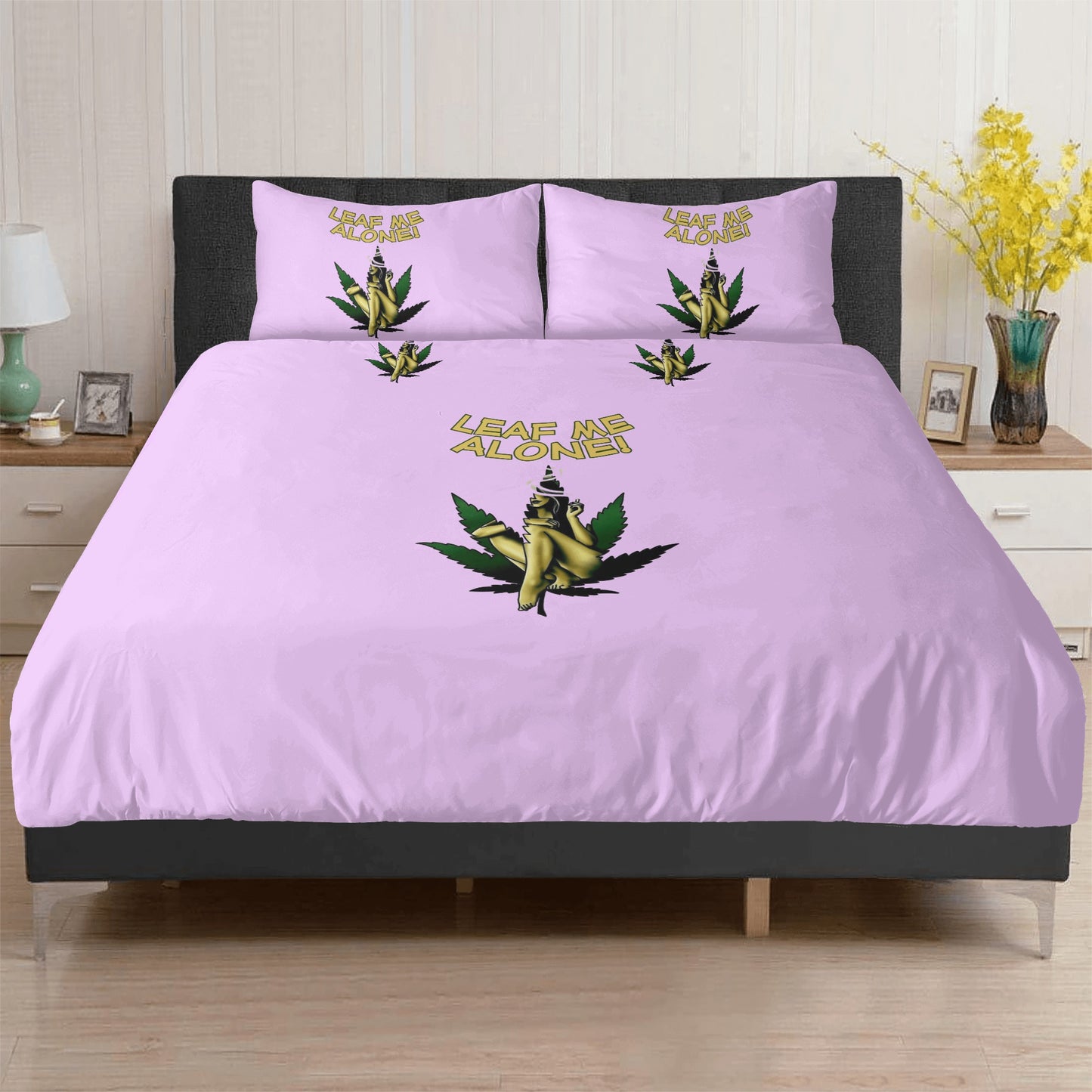 Leaf Me Alone 4/20 Edition 4.0 3 Pcs Beddings