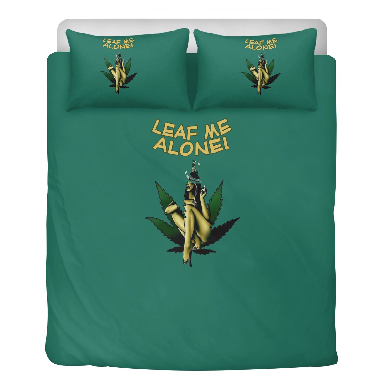 Leaf Me Alone 4/20 Edition 3 Pcs Beddings