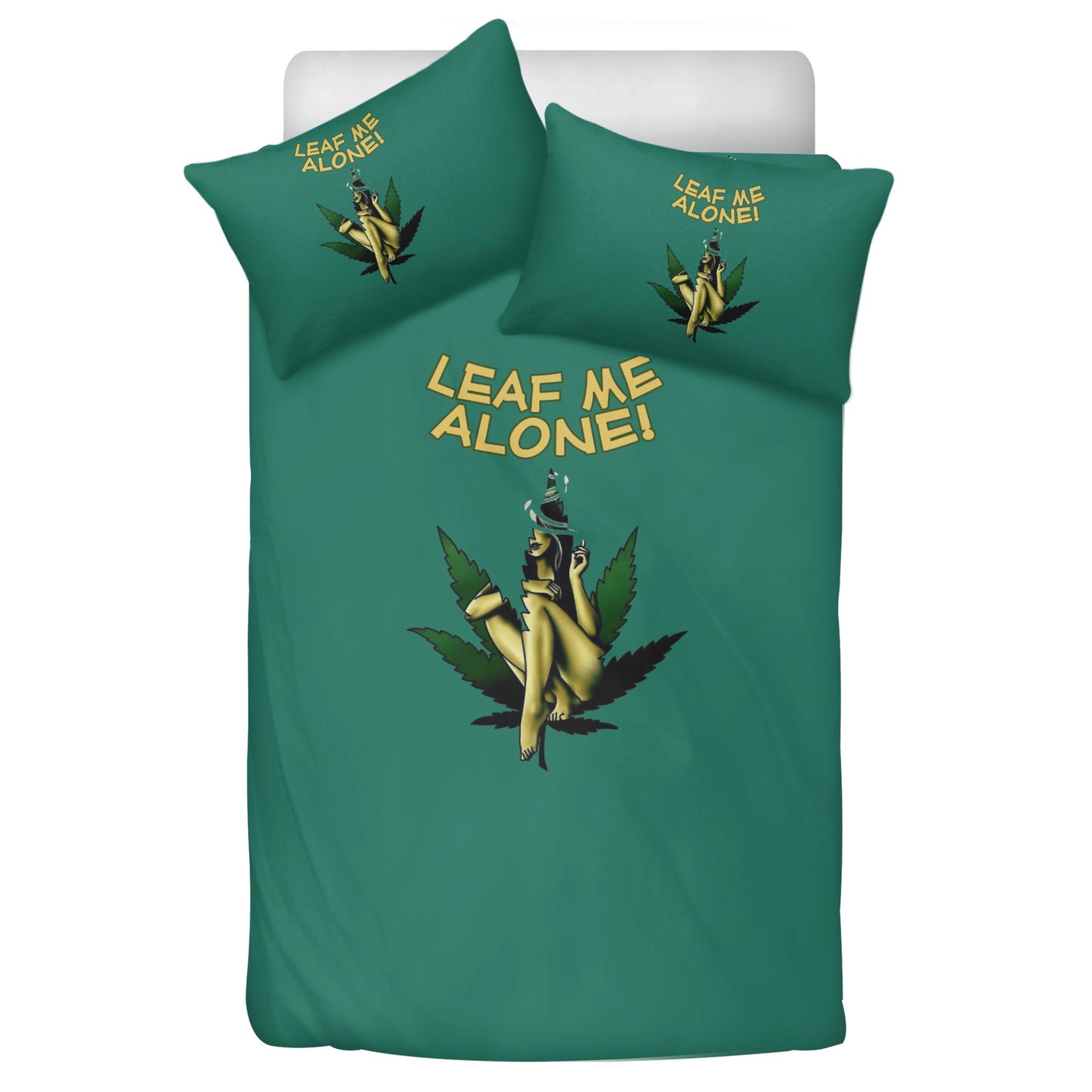 Leaf Me Alone 4/20 Edition 3 Pcs Beddings