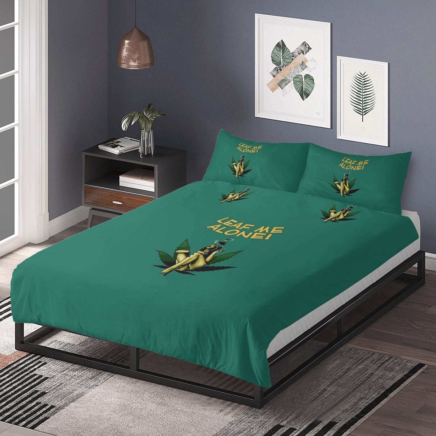 Leaf Me Alone 4/20 Edition 3 Pcs Beddings