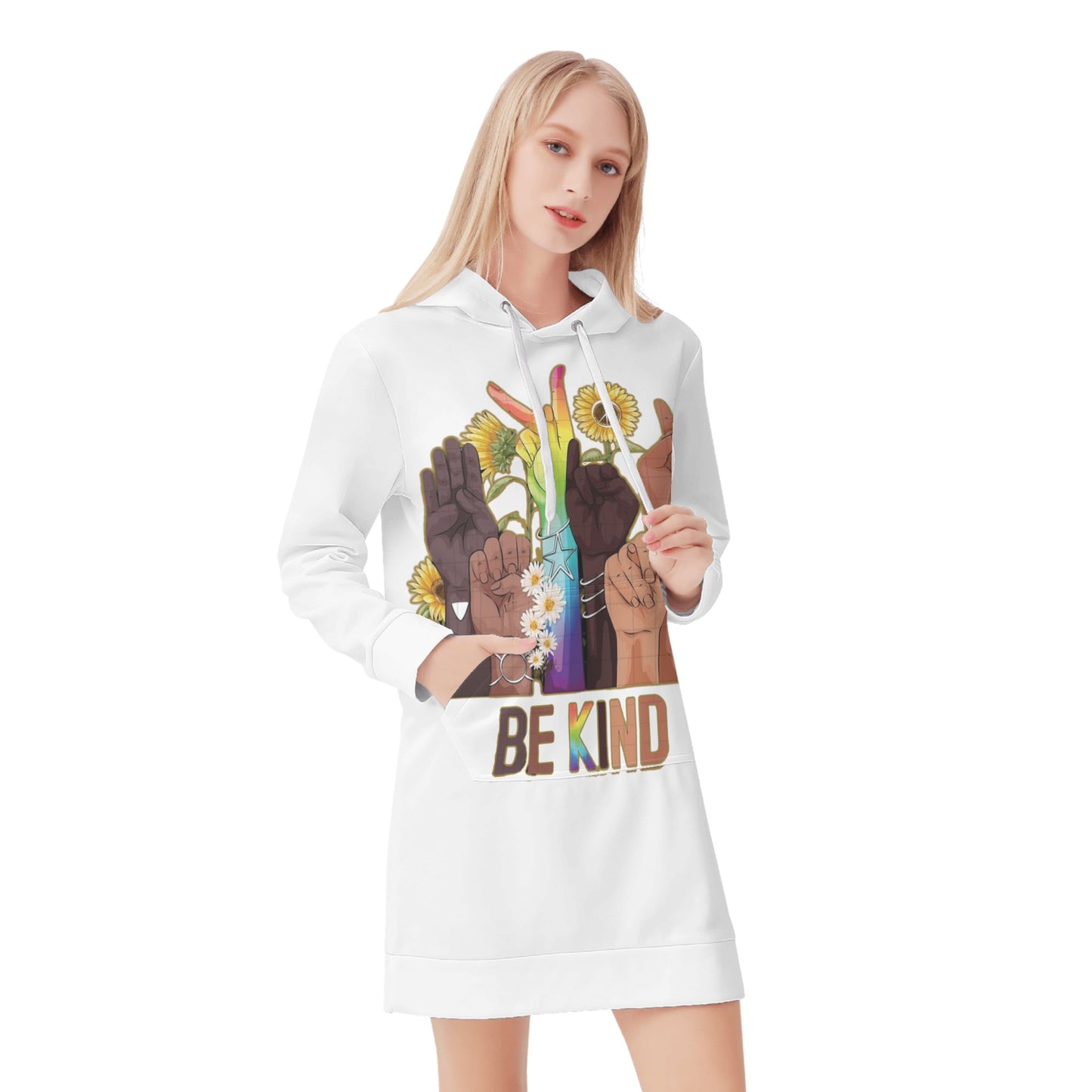 Be Kind (Pride Edition) Womens Hoodie Dress