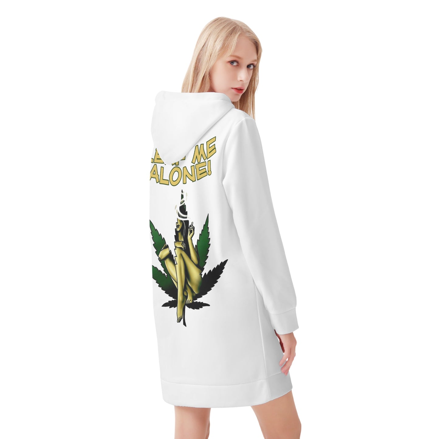 Leaf Me Alone 4.0 420 Edition Womens Hoodie Dress