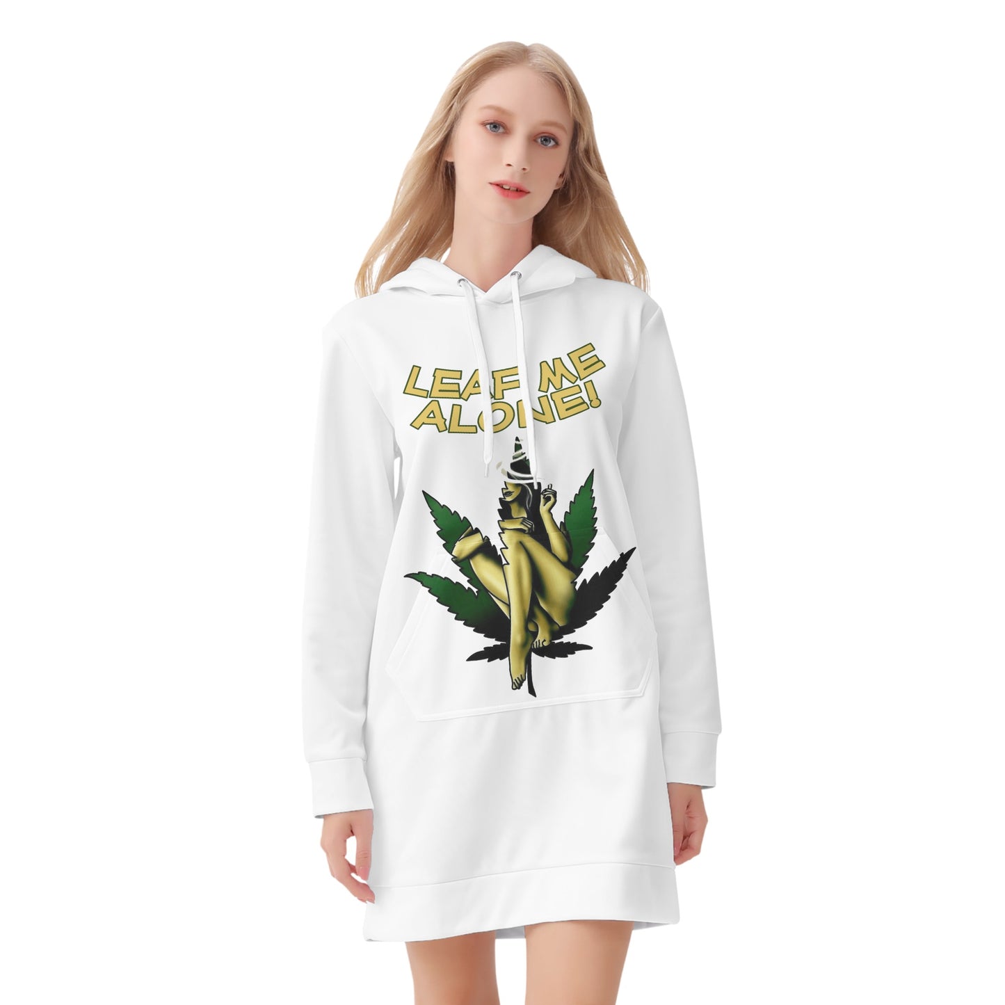 Leaf Me Alone 4.0 420 Edition Womens Hoodie Dress