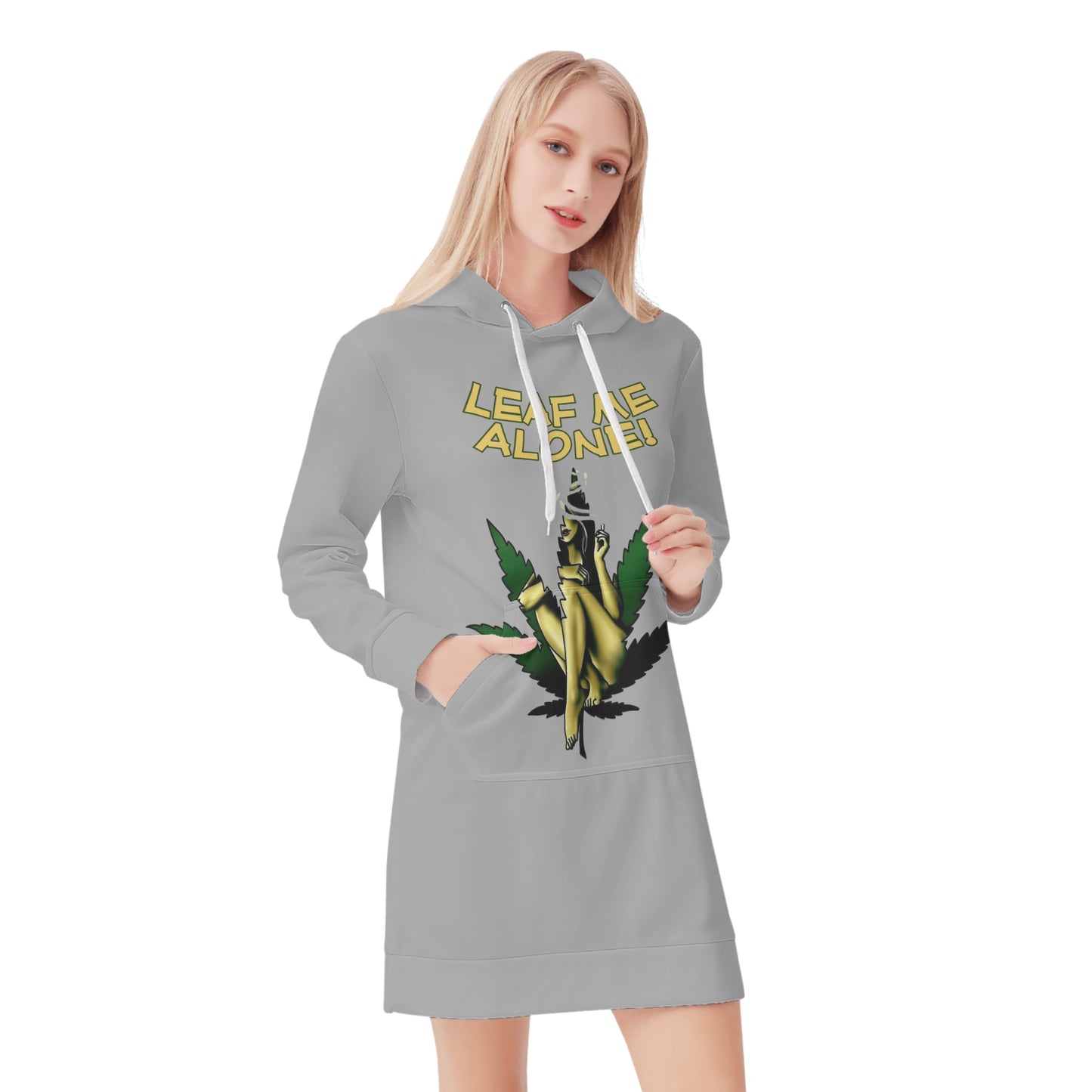 Leaf Me Alone 4.0 420 Edition Womens Hoodie Dress