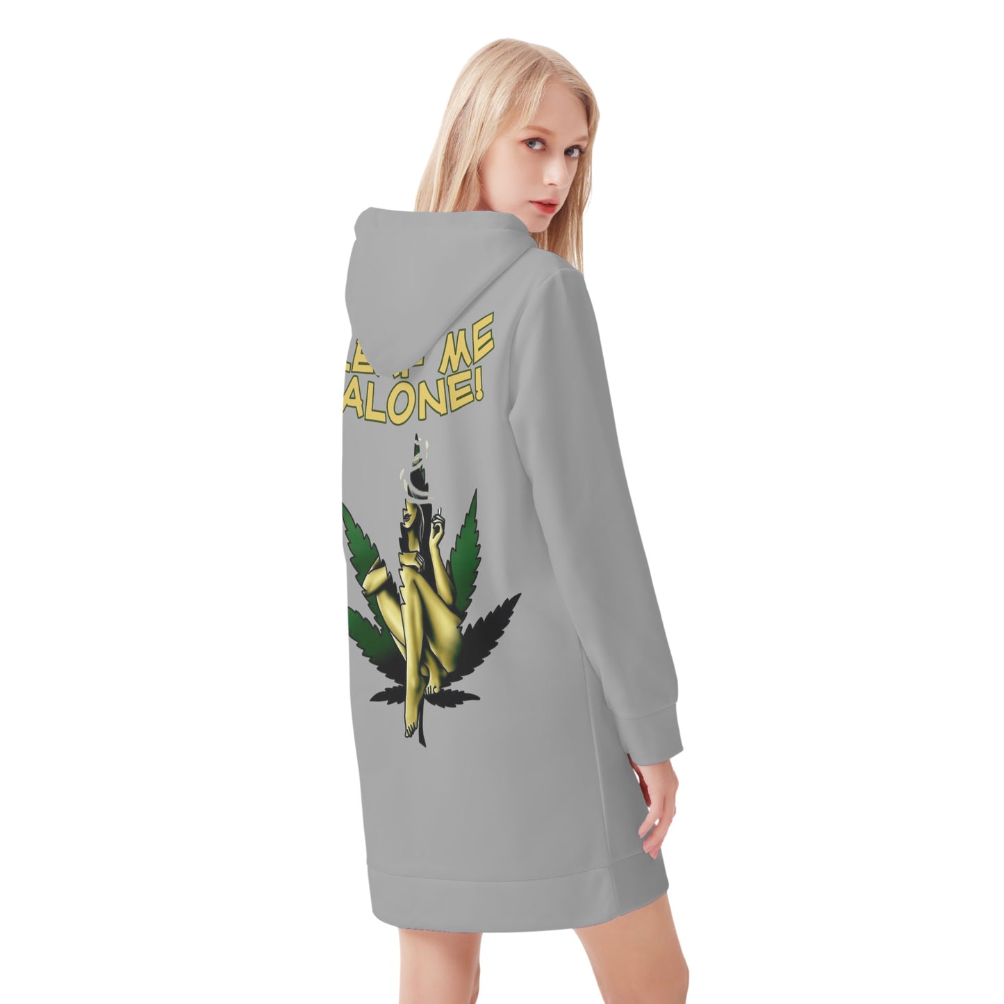 Leaf Me Alone 4.0 420 Edition Womens Hoodie Dress