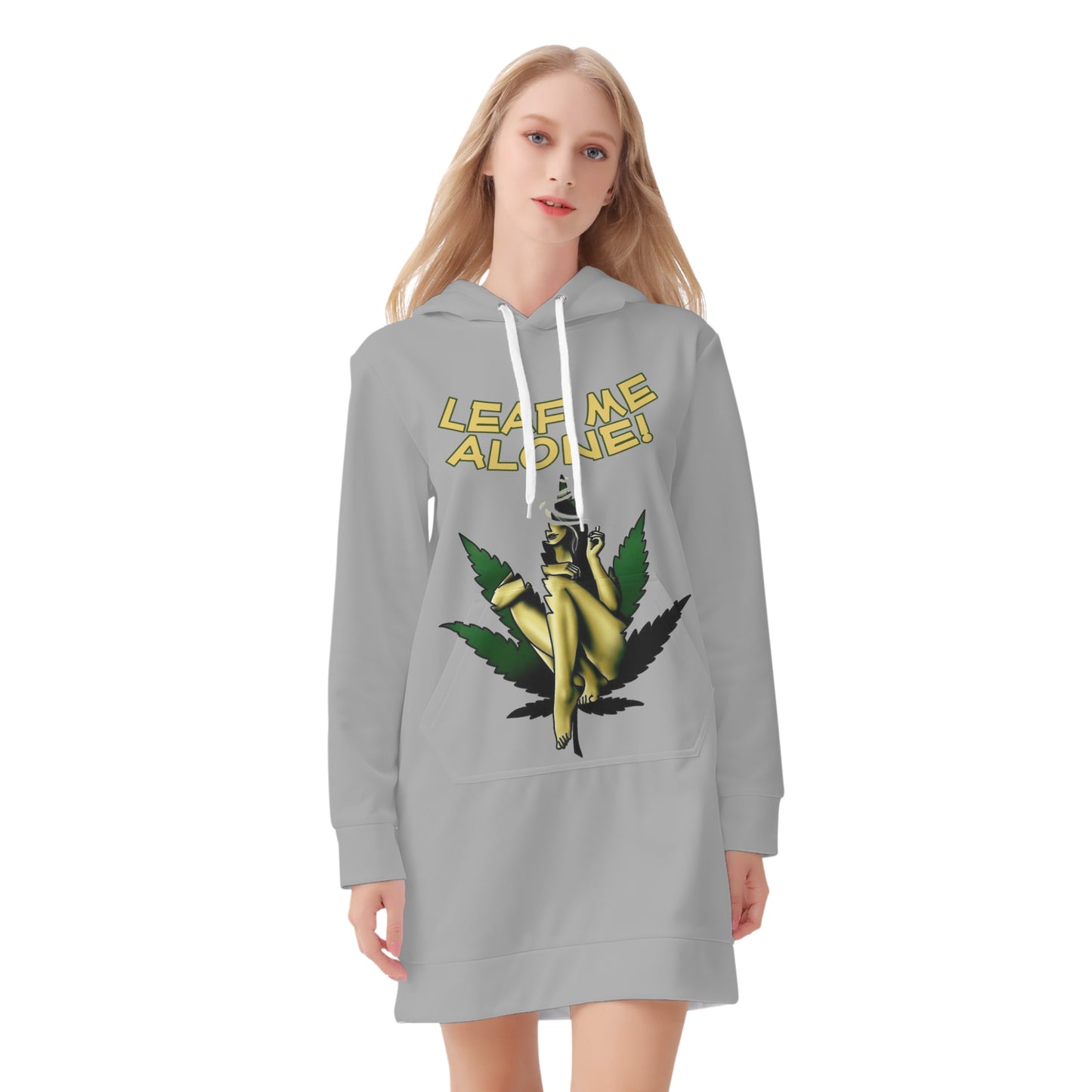 Leaf Me Alone 4.0 420 Edition Womens Hoodie Dress