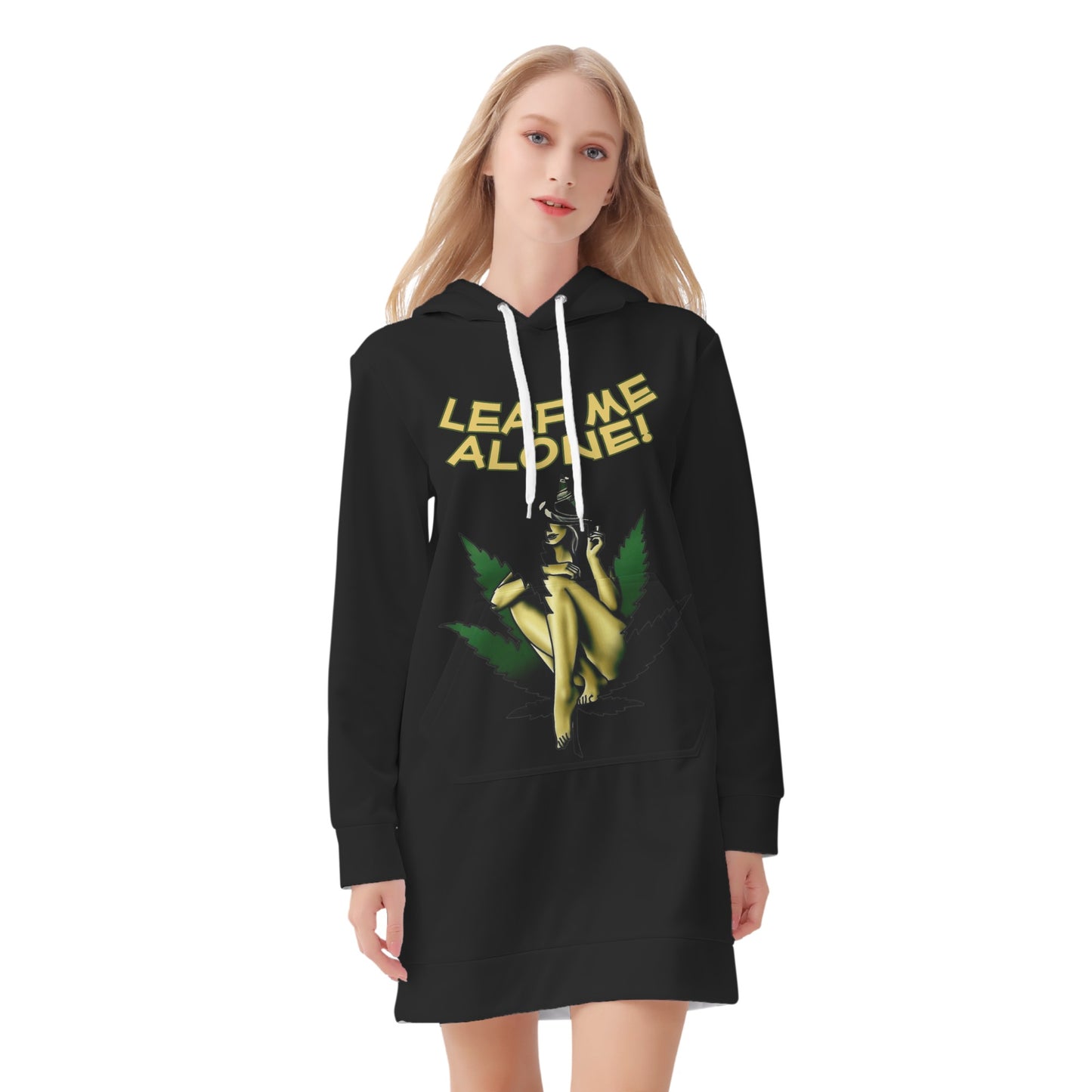 Leaf Me Alone 4.0 420 Edition Womens Hoodie Dress