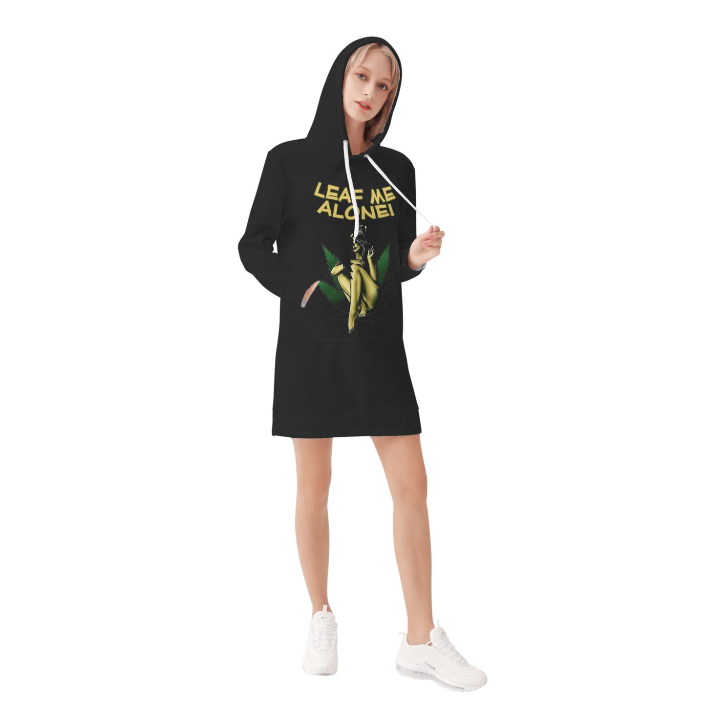 Leaf Me Alone 4.0 420 Edition Womens Hoodie Dress