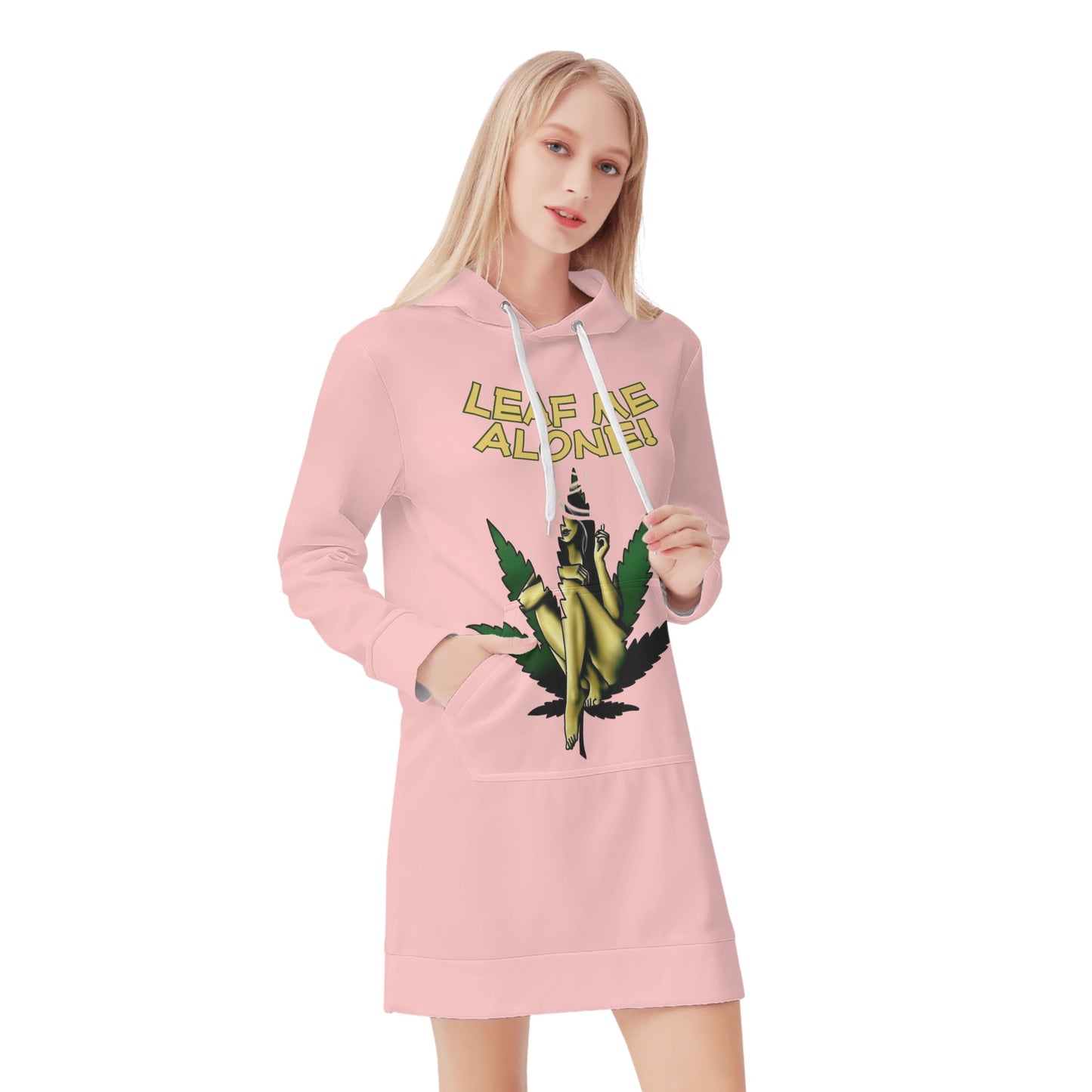 Leaf Me Alone 4.0 420 Edition Womens Hoodie Dress