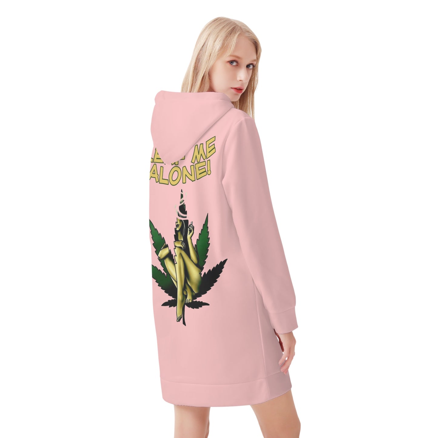 Leaf Me Alone 4.0 420 Edition Womens Hoodie Dress