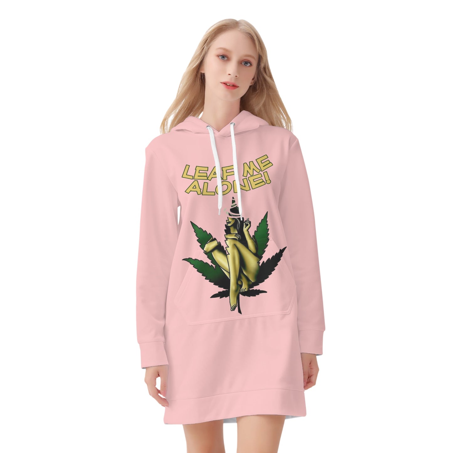 Leaf Me Alone 4.0 420 Edition Womens Hoodie Dress