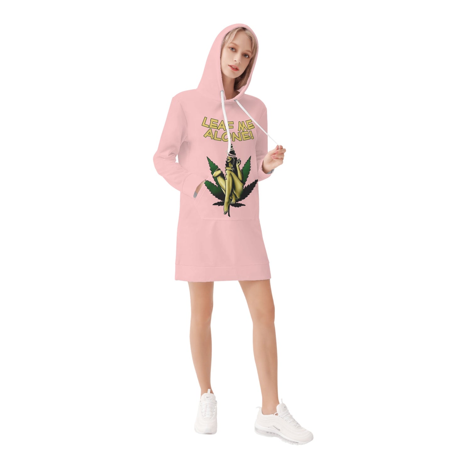 Leaf Me Alone 4.0 420 Edition Womens Hoodie Dress