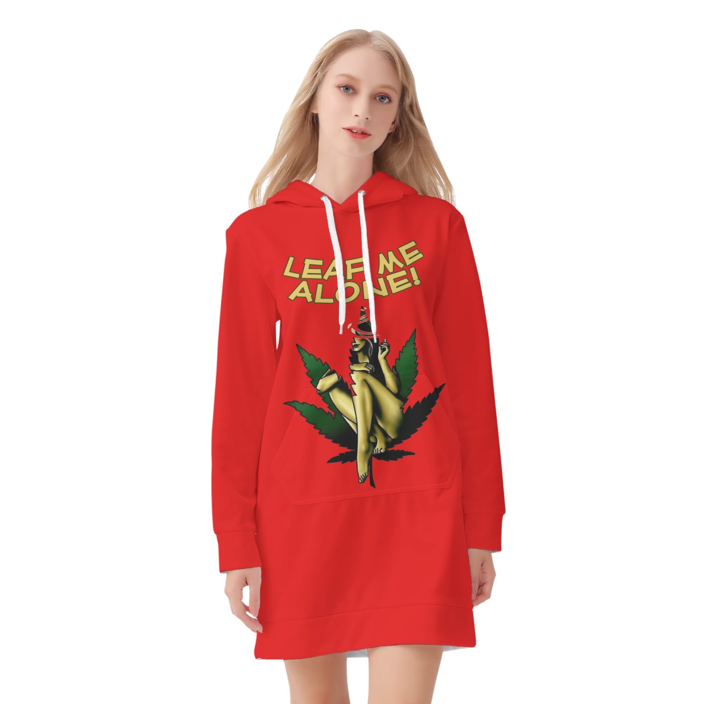 Leaf Me Alone 4.0 420 Edition Womens Hoodie Dress