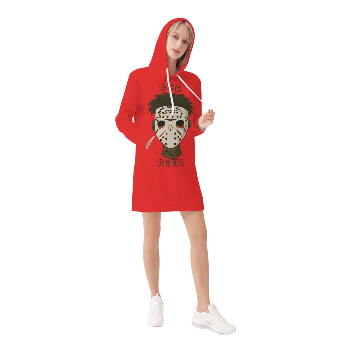 No Face, No Case Womens Hoodie Dress