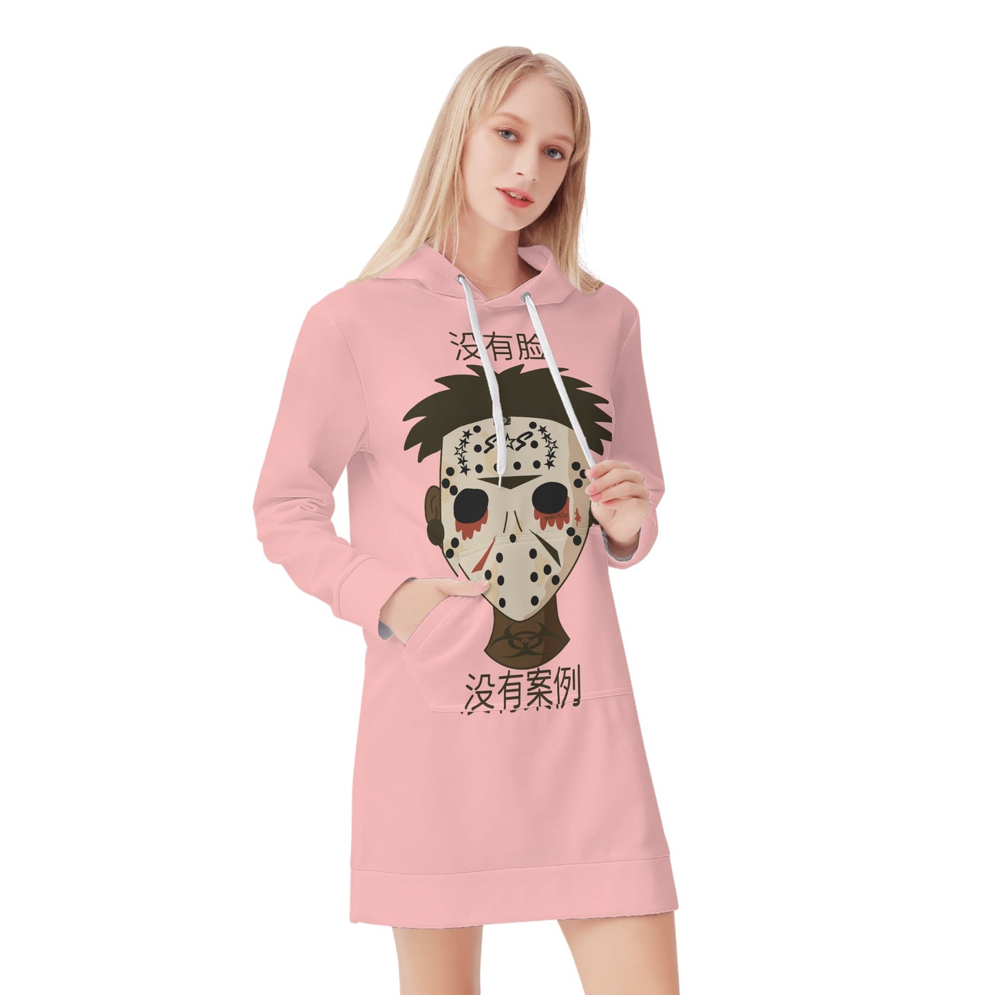 No Face, No Case Womens Hoodie Dress