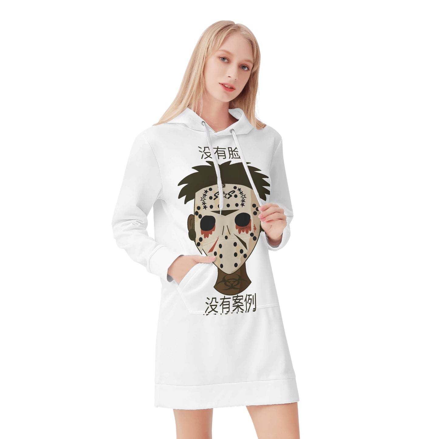 No Face, No Case Womens Hoodie Dress