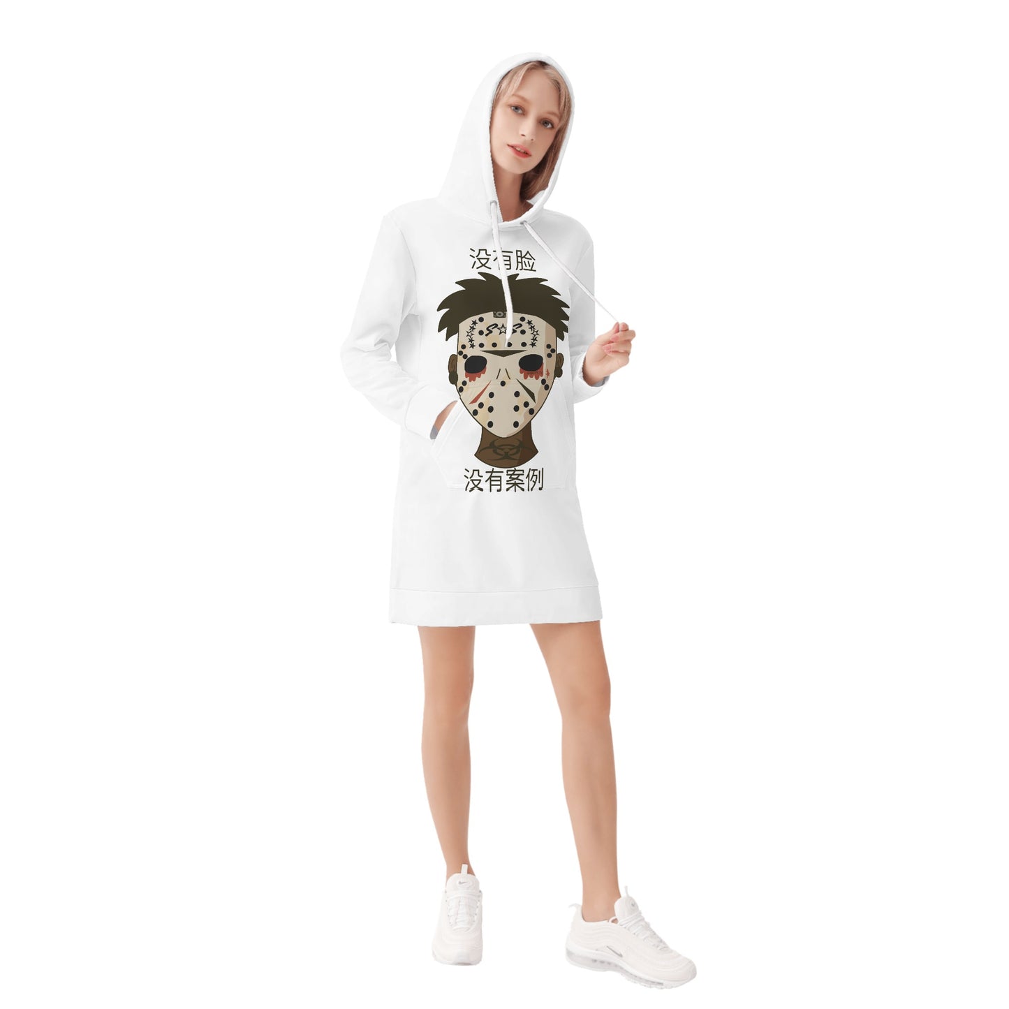 No Face, No Case Womens Hoodie Dress