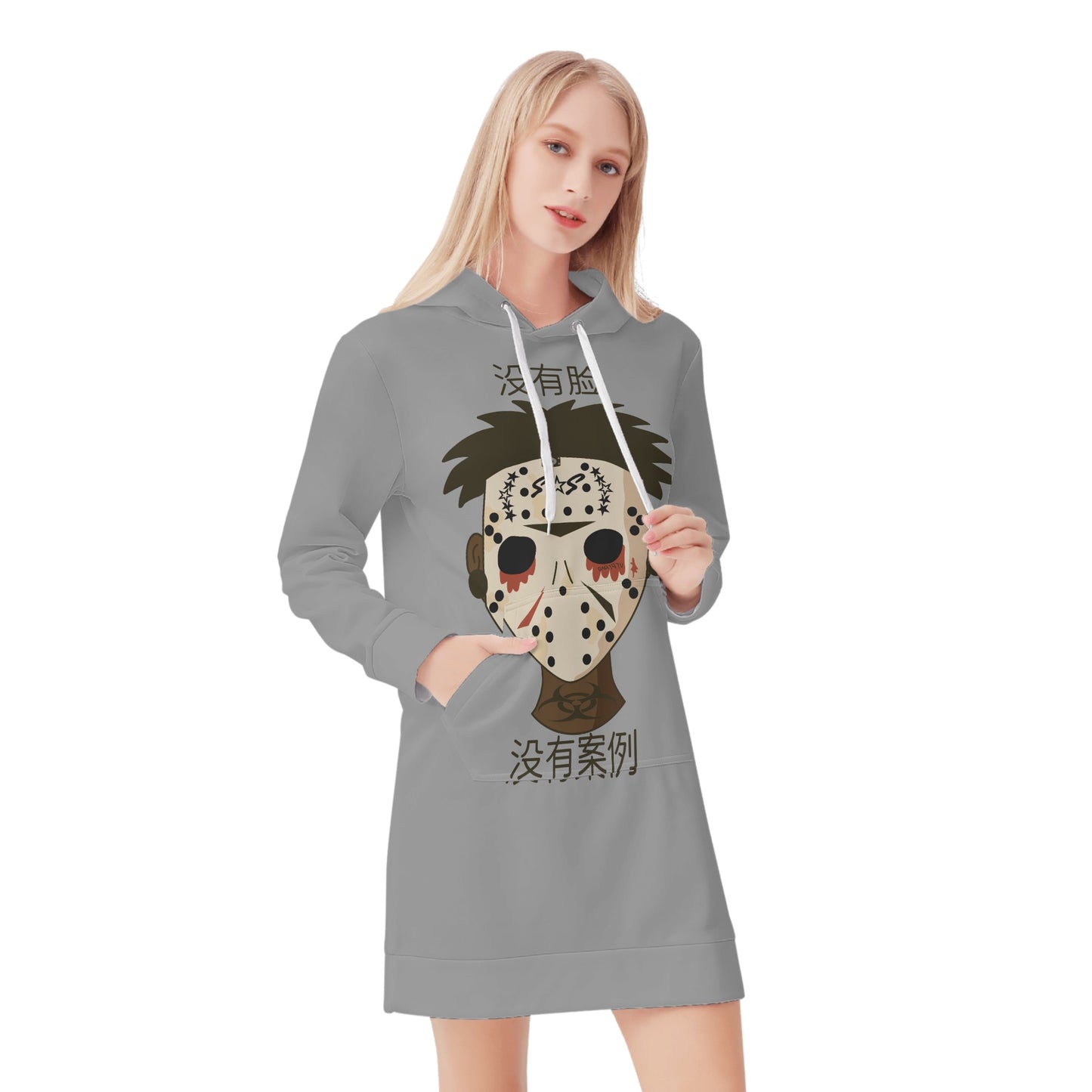 No Face, No Case Womens Hoodie Dress