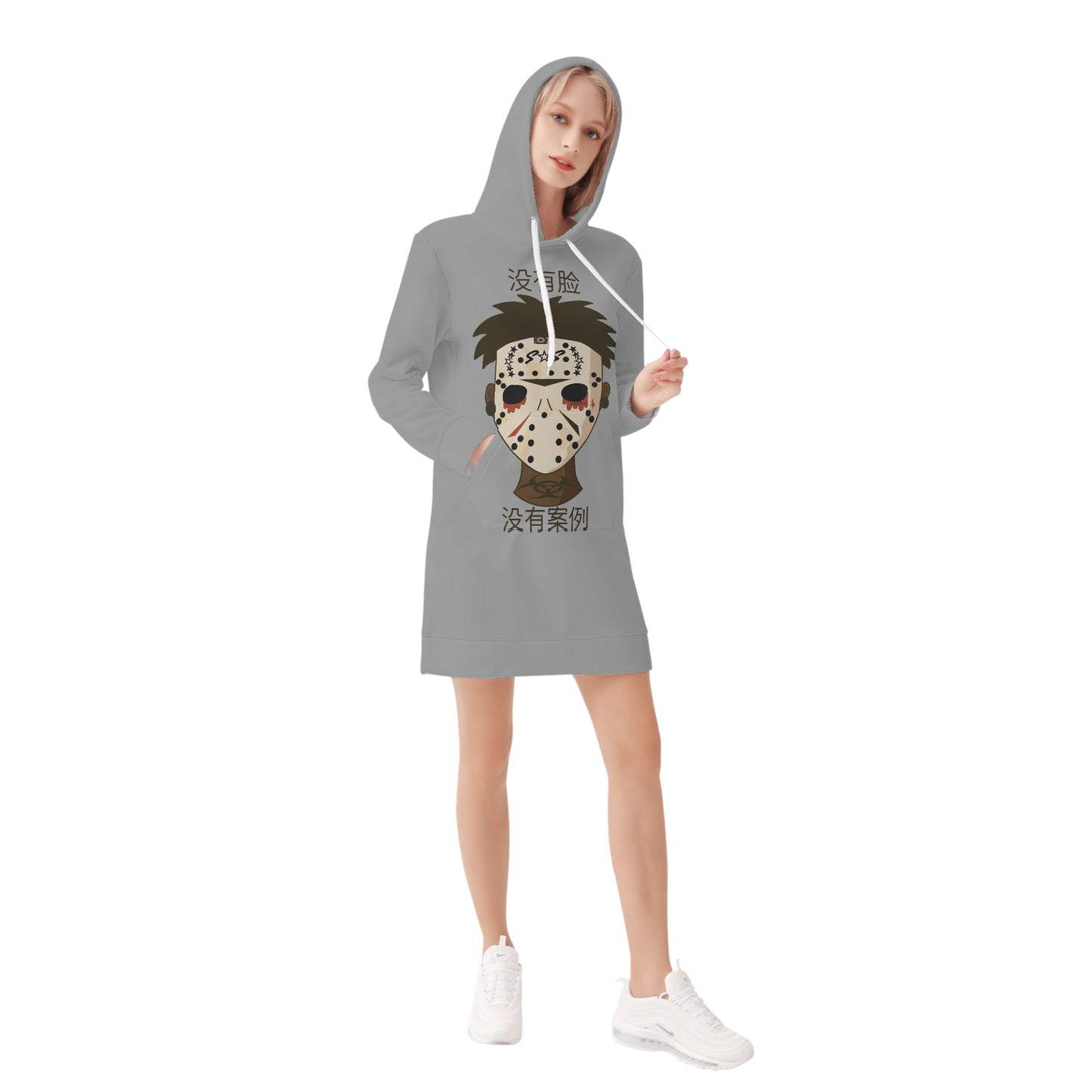 No Face, No Case Womens Hoodie Dress