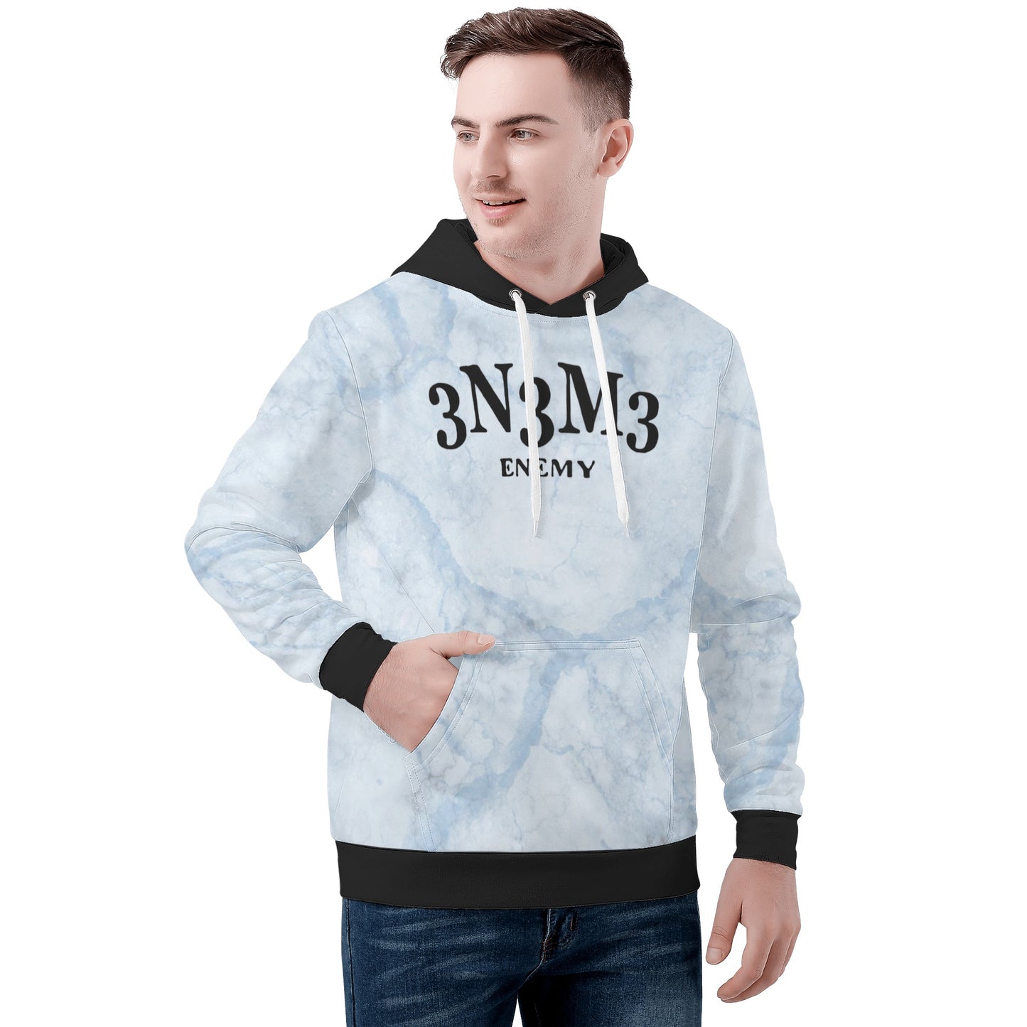 3.N.3.M.3 Enemy Blue Chill Mens Hoodie