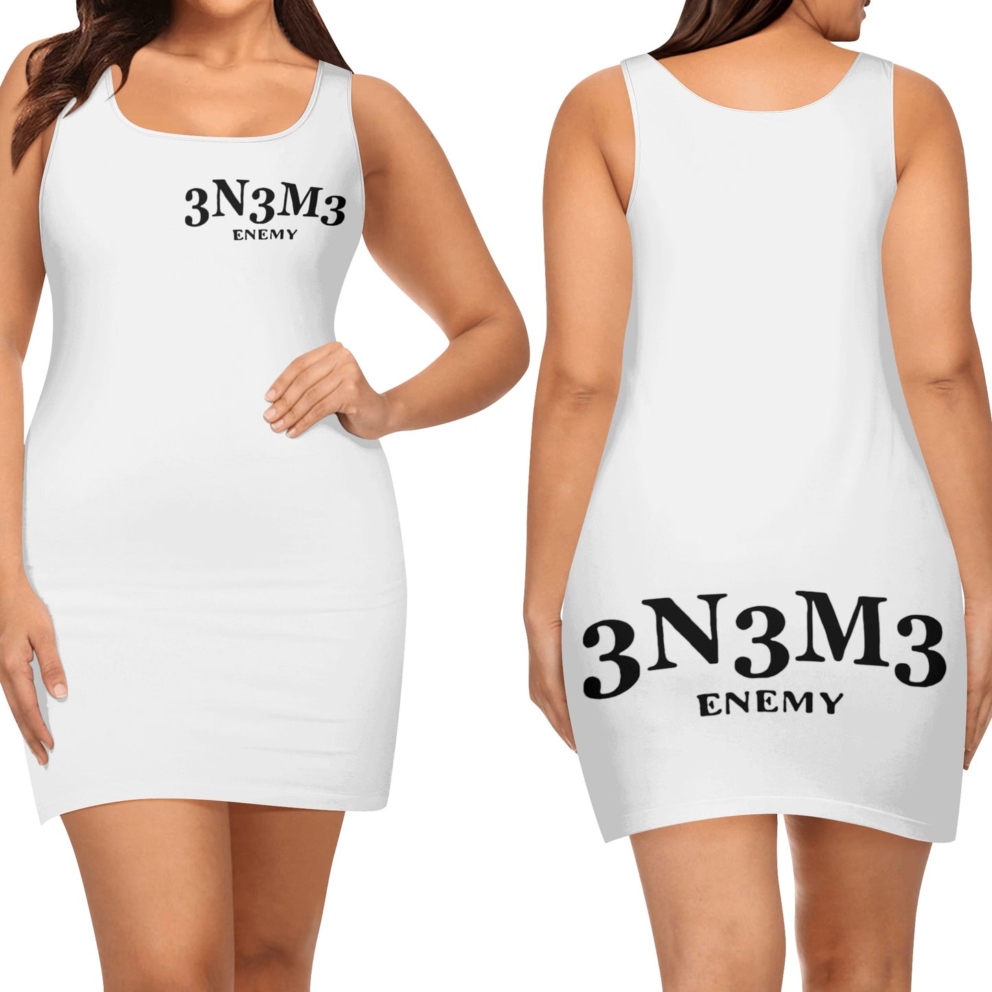 3.N.3.M.3 Enemy Womens Elegant Mini Dress