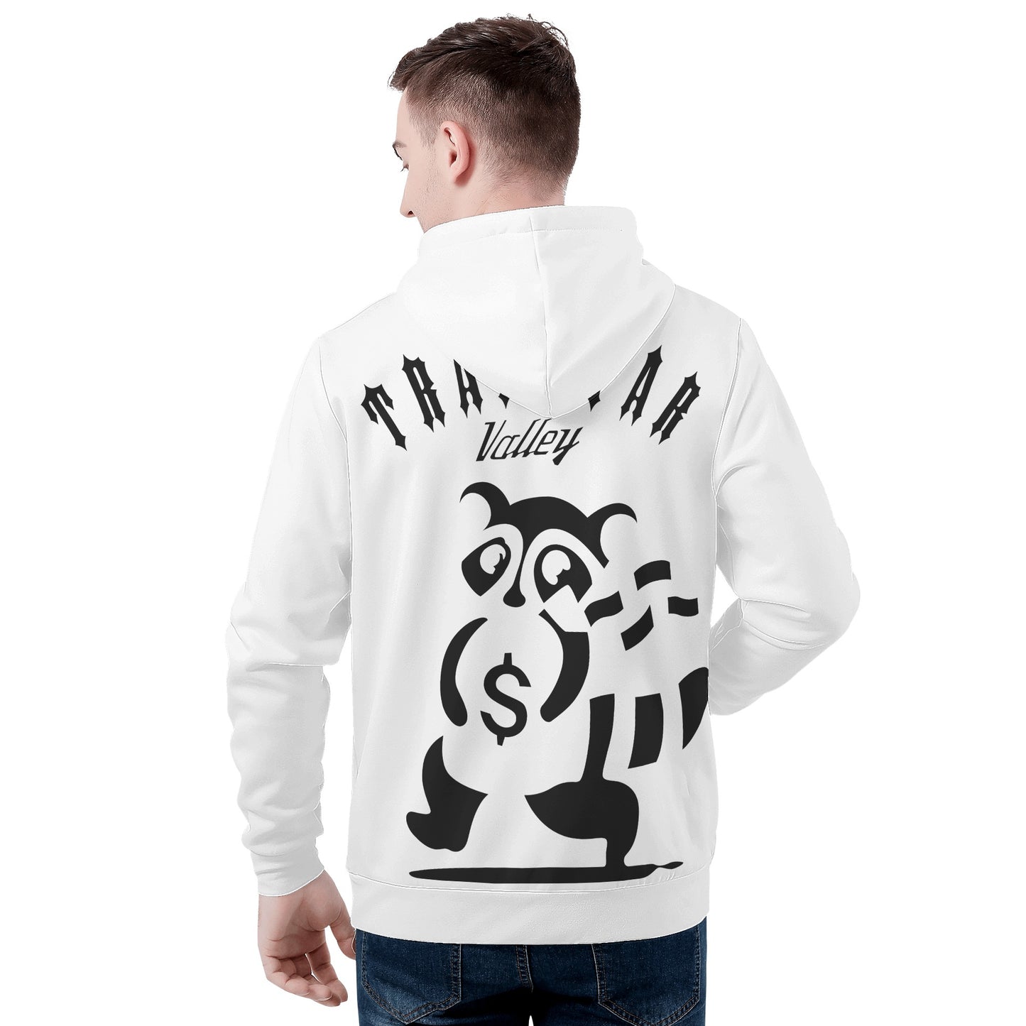 Trap Star Valley Raccoon Goon 2.0 White Mens Hoodie