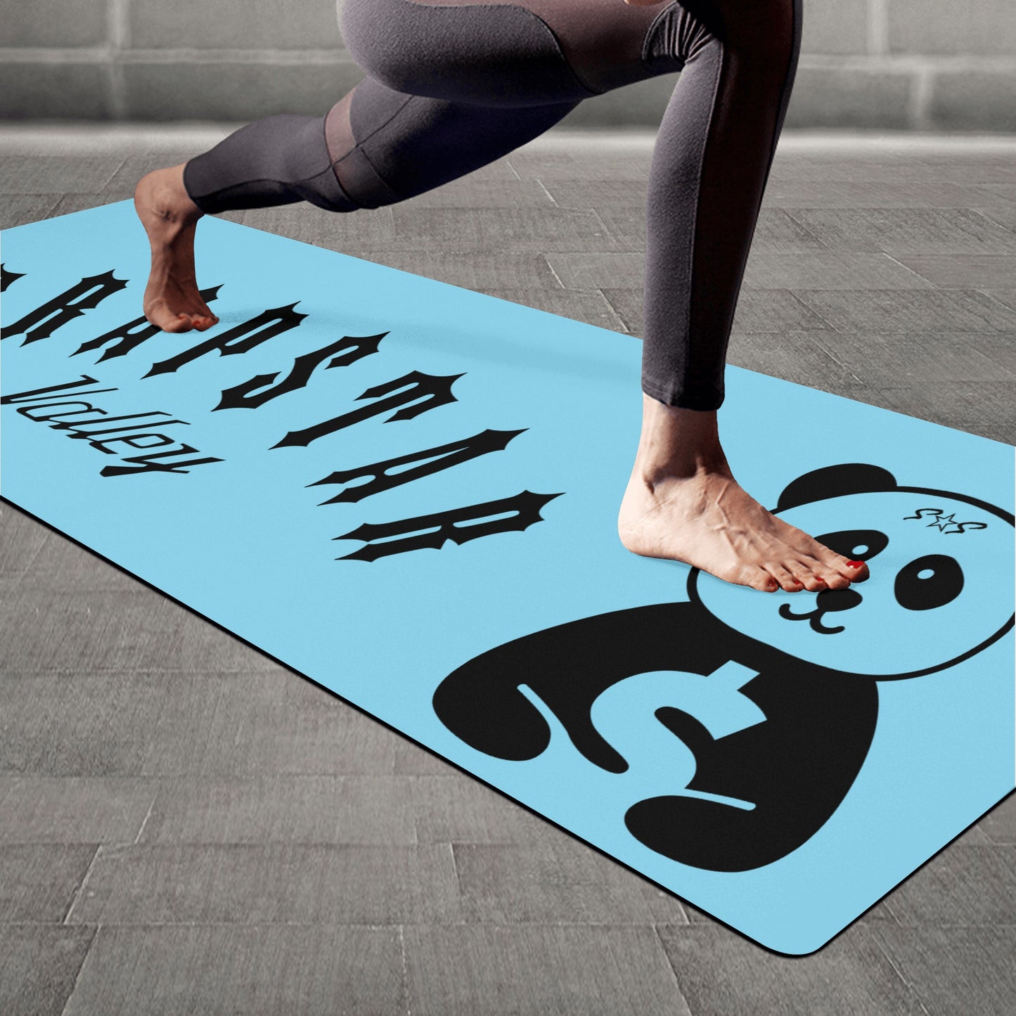 Trap Star Valley 1.0  SkyBlue/Blk 4mm Rubber Yoga Mat