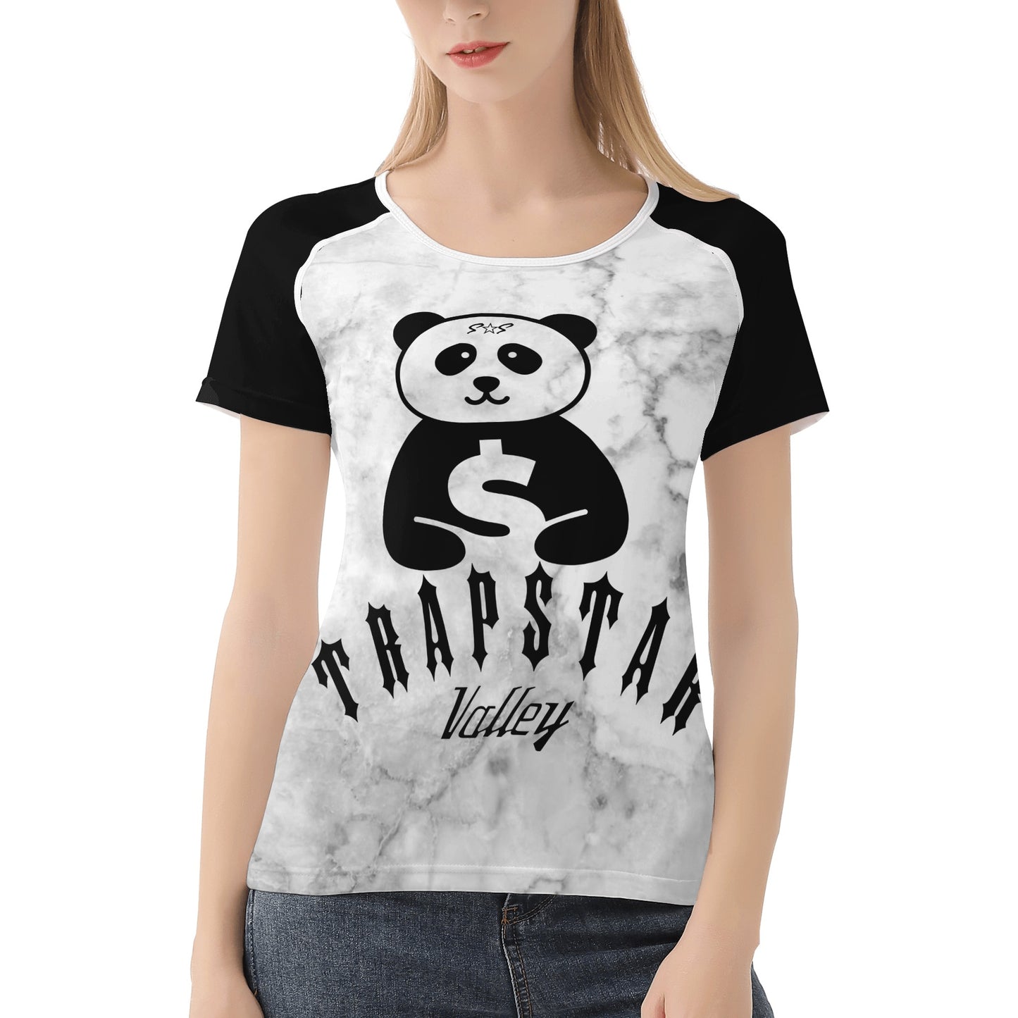 Trap Star Valley 1.0 Panda Smoke Grey/Blk Womens T shirt