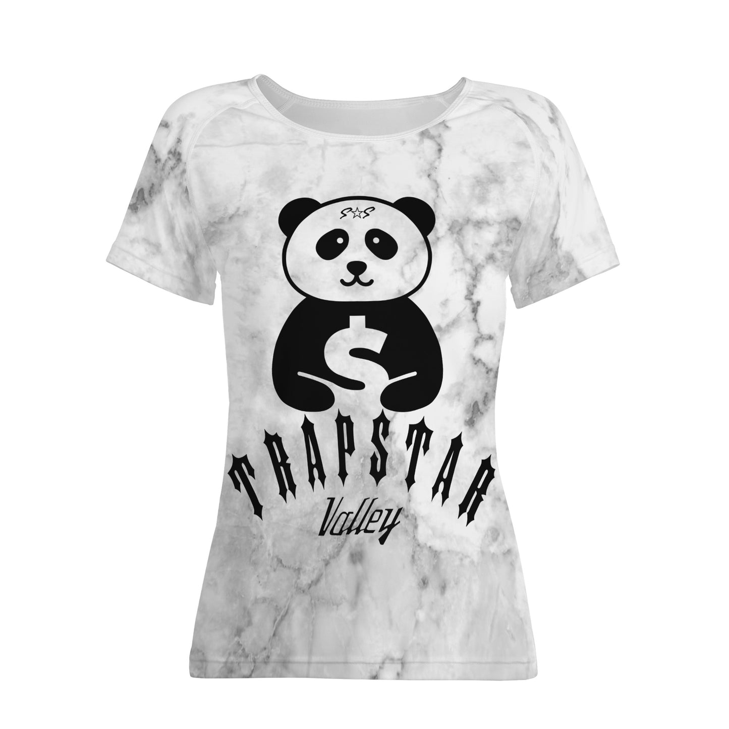 Trap Star Valley Panda 1.0 White/ Smoke Grey Womens T shirt