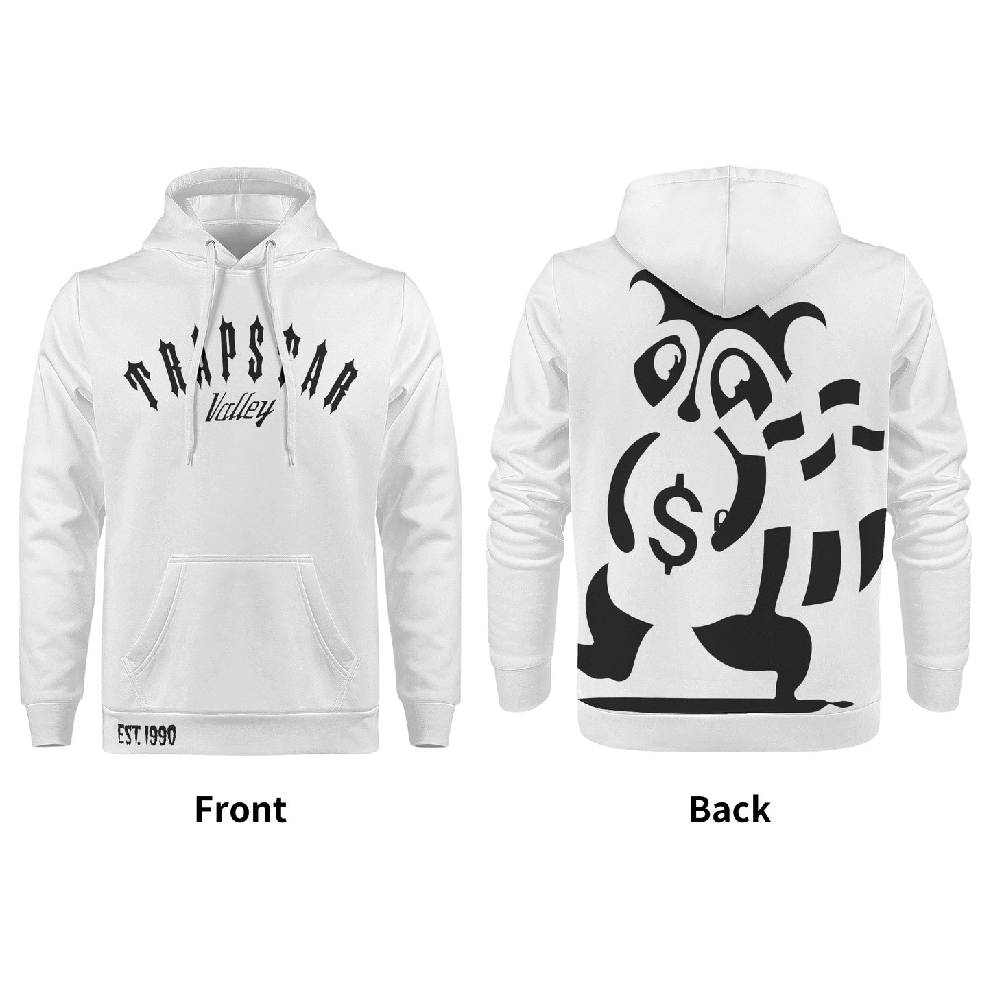 Trap Star Valley Raccoon Goon 2.0 White Mens Hoodie