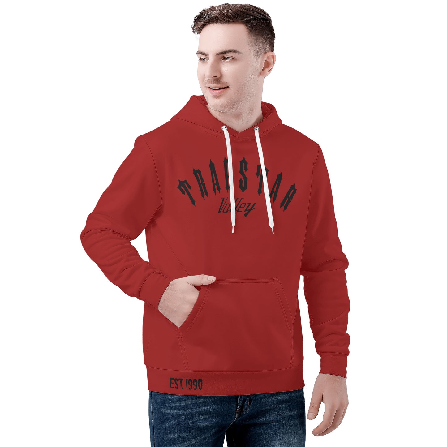 Trap Star Valley Panda 1.0 Dark Maroon Mens Hoodie