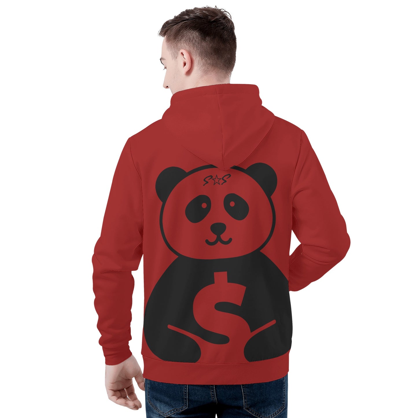 Trap Star Valley Panda 1.0 Dark Maroon Mens Hoodie