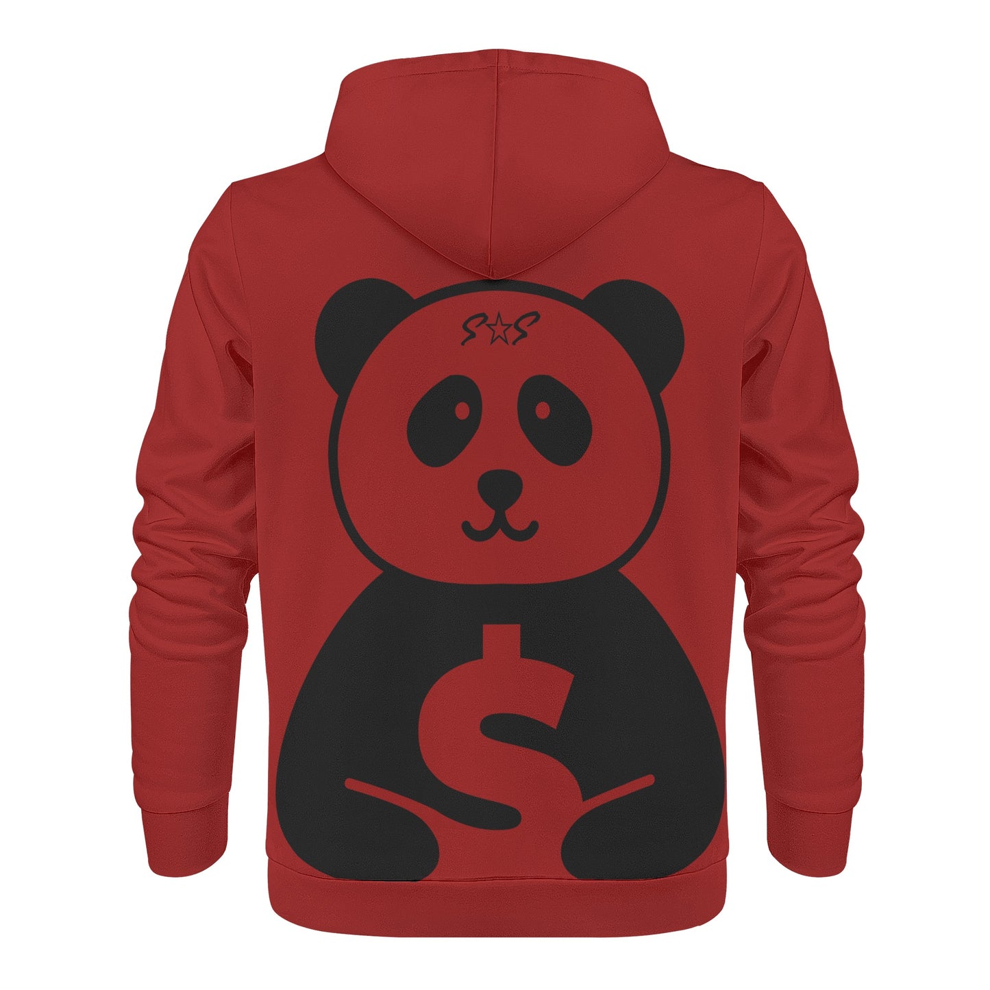 Trap Star Valley Panda 1.0 Dark Maroon Mens Hoodie