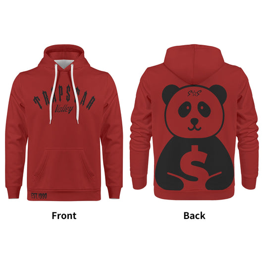 Trap Star Valley Panda 1.0 Dark Maroon Mens Hoodie