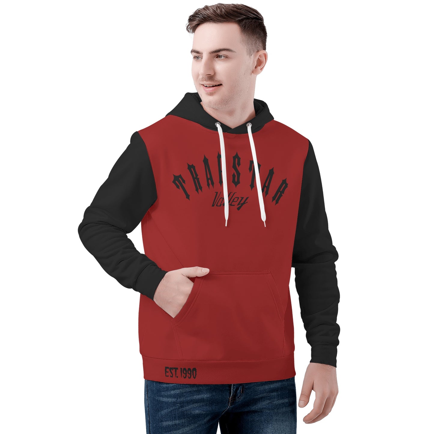 Trap Star Valley Panda 1.0 Dark Maroon Mens Hoodie