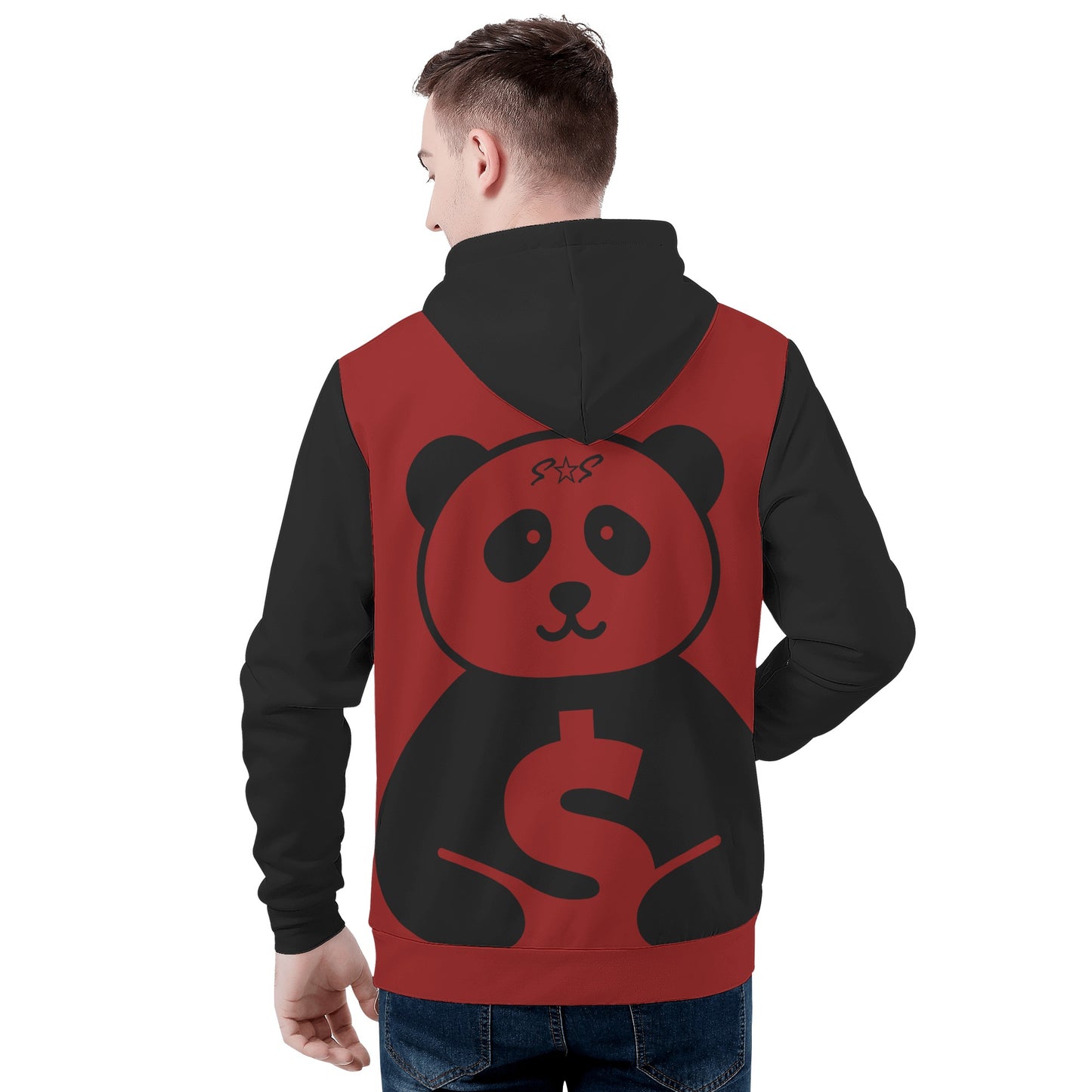 Trap Star Valley Panda 1.0 Dark Maroon Mens Hoodie