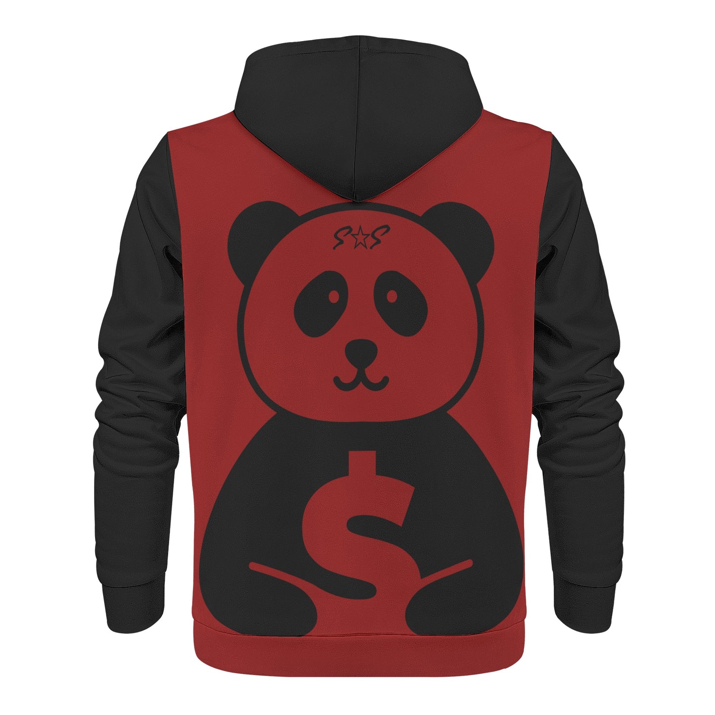 Trap Star Valley Panda 1.0 Dark Maroon Mens Hoodie