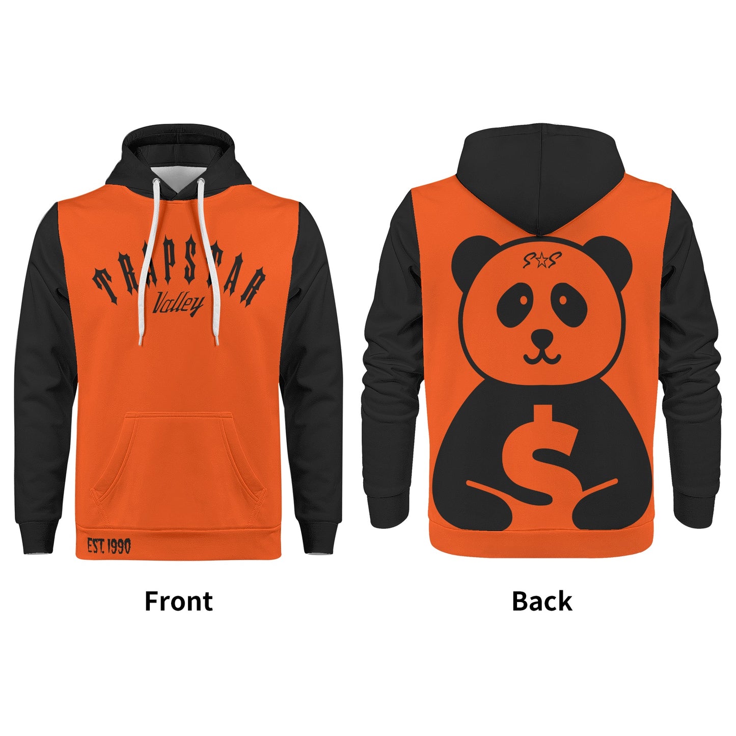 Trap Star Valley Panda 1.0 Dark Orange Mens Hoodie