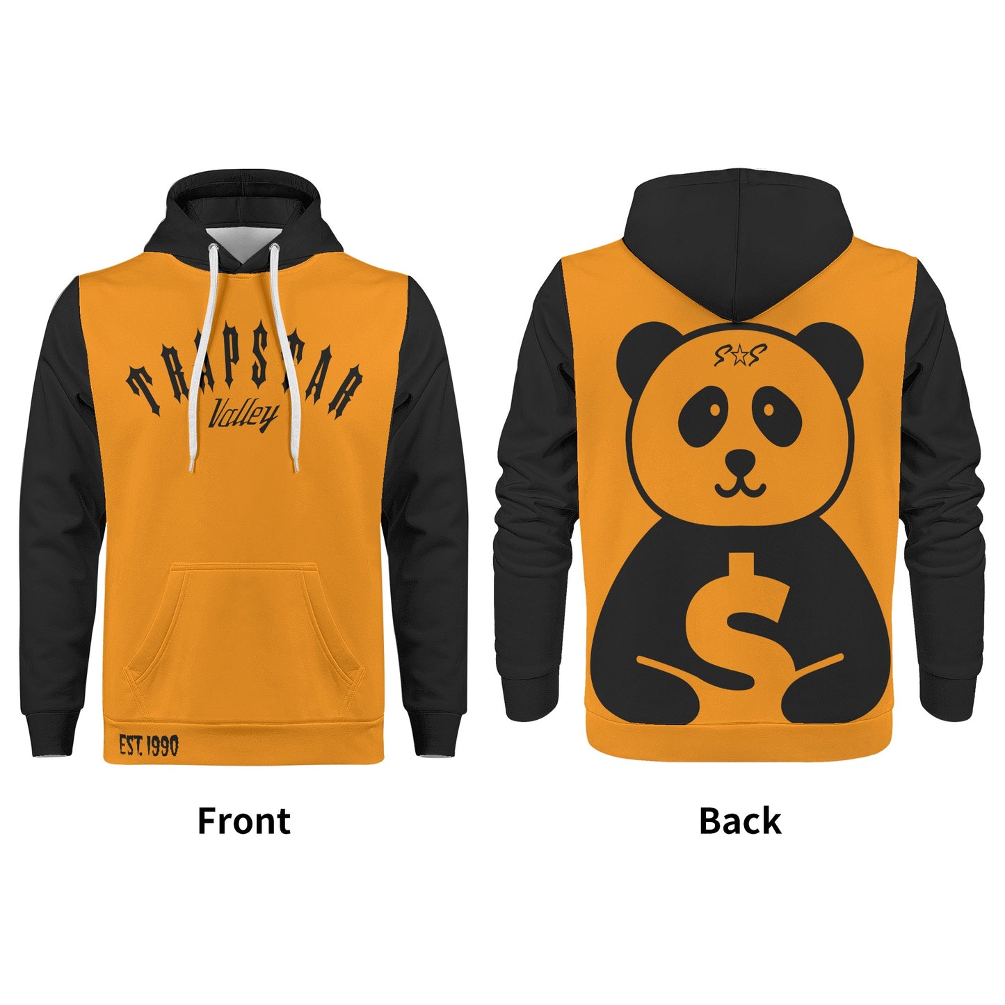 Trap Star Valley Panda 1.0 Orange Mens Hoodie