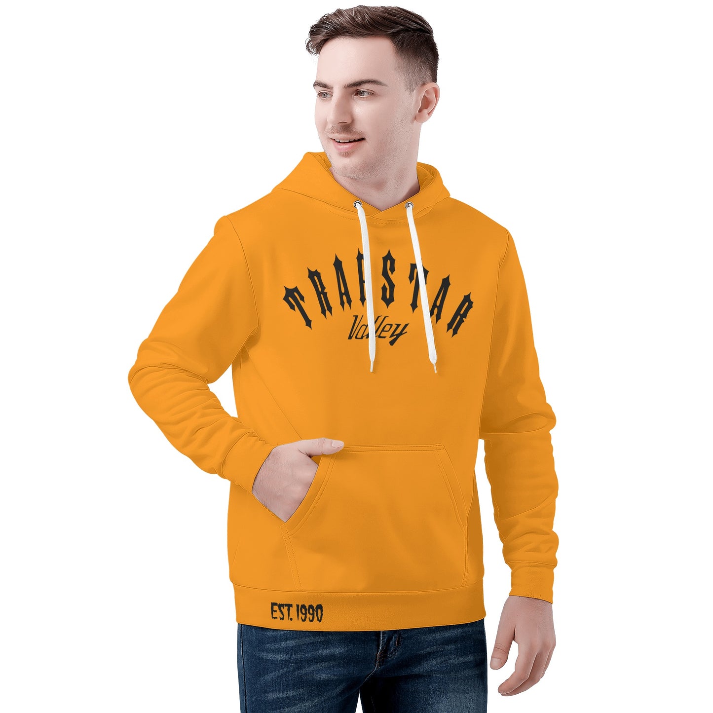 Trap Star Valley Panda  1.0 Orange Mens Hoodie