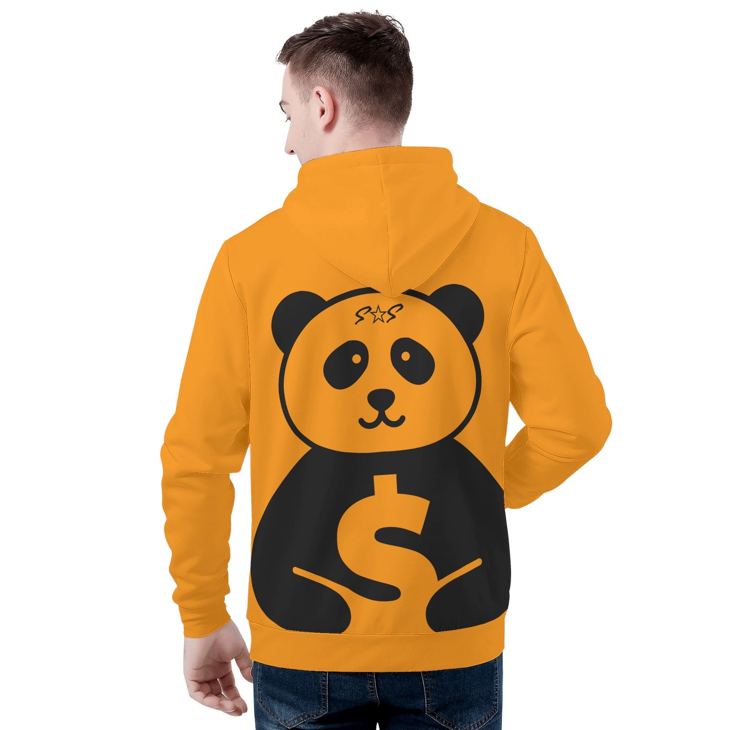 Trap Star Valley Panda  1.0 Orange Mens Hoodie